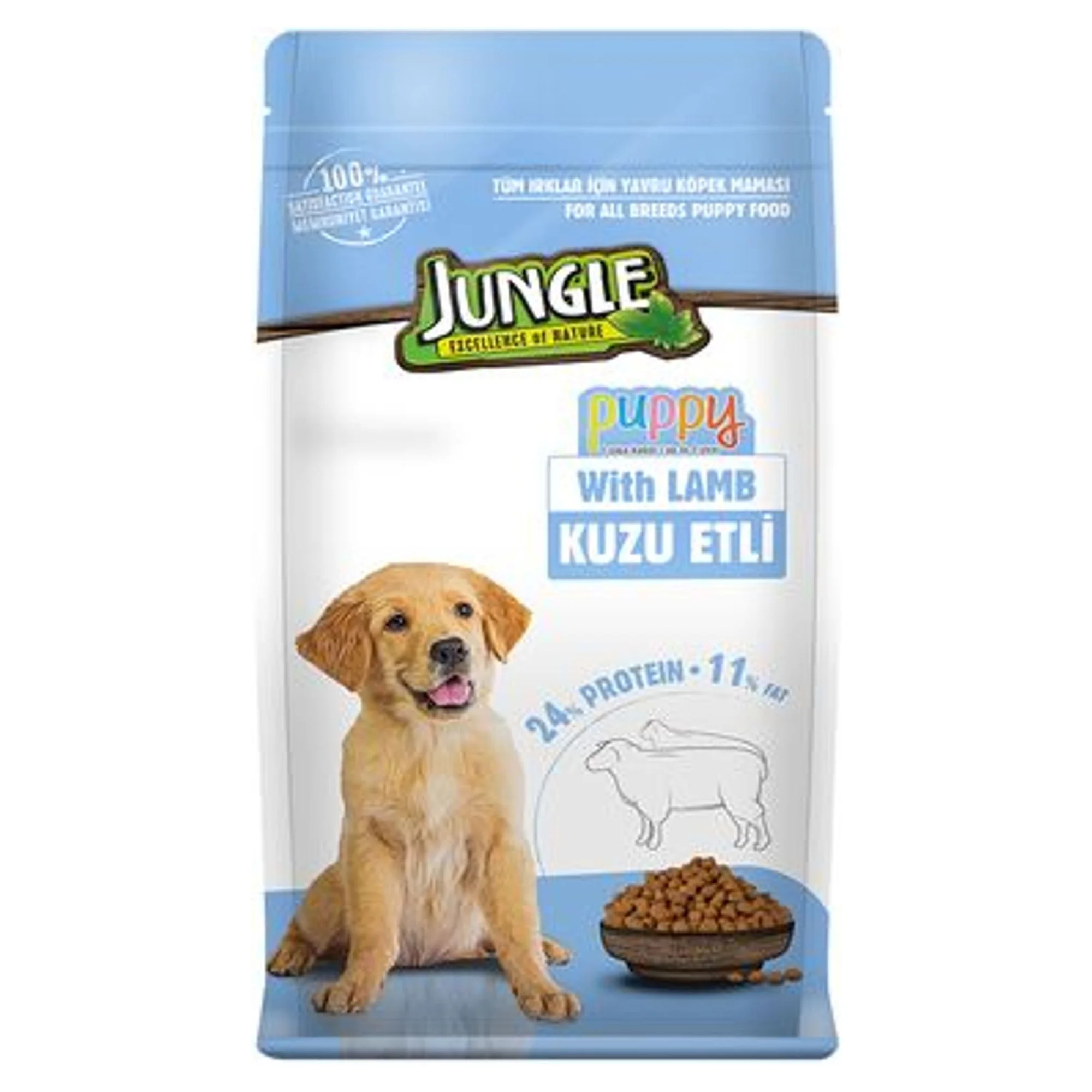 Jungle Kuzu Etli Yavru Köpek Maması 15 KG