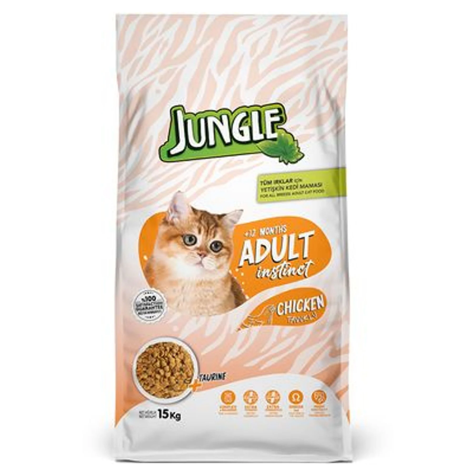 Jungle Tavuklu Yetişkin Kedi Maması 15 KG