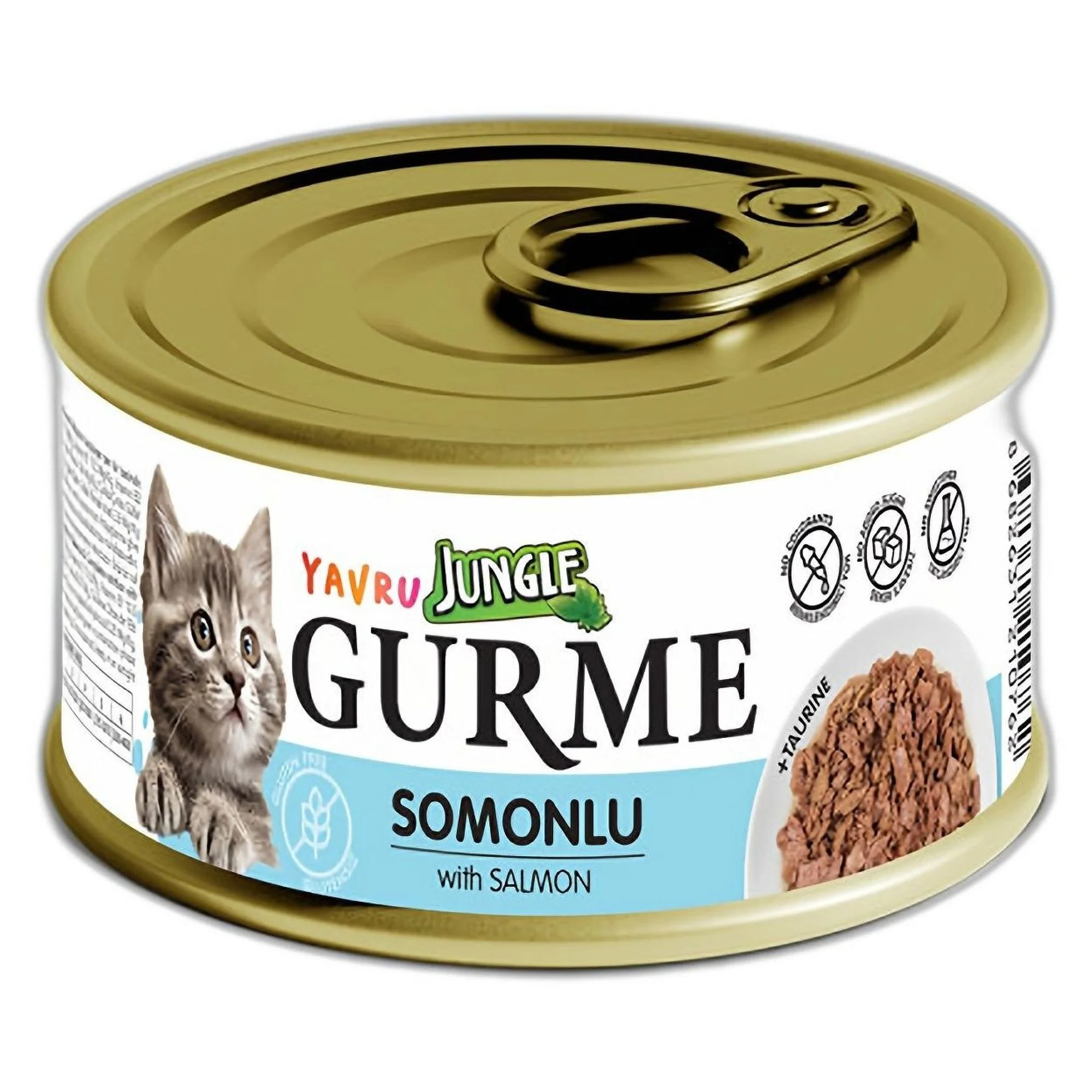 Jungle Gurme Somonlu Yavru Kedi Konservesi 85 G