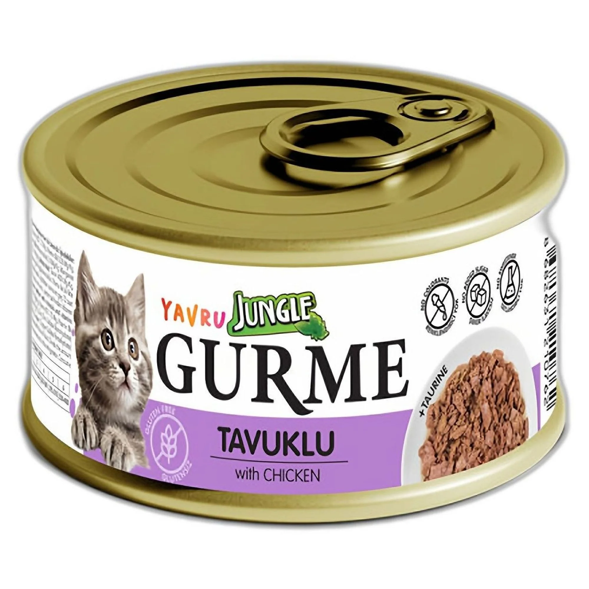 Jungle Gurme Tavuklu Yavru Kedi Konservesi 85 G