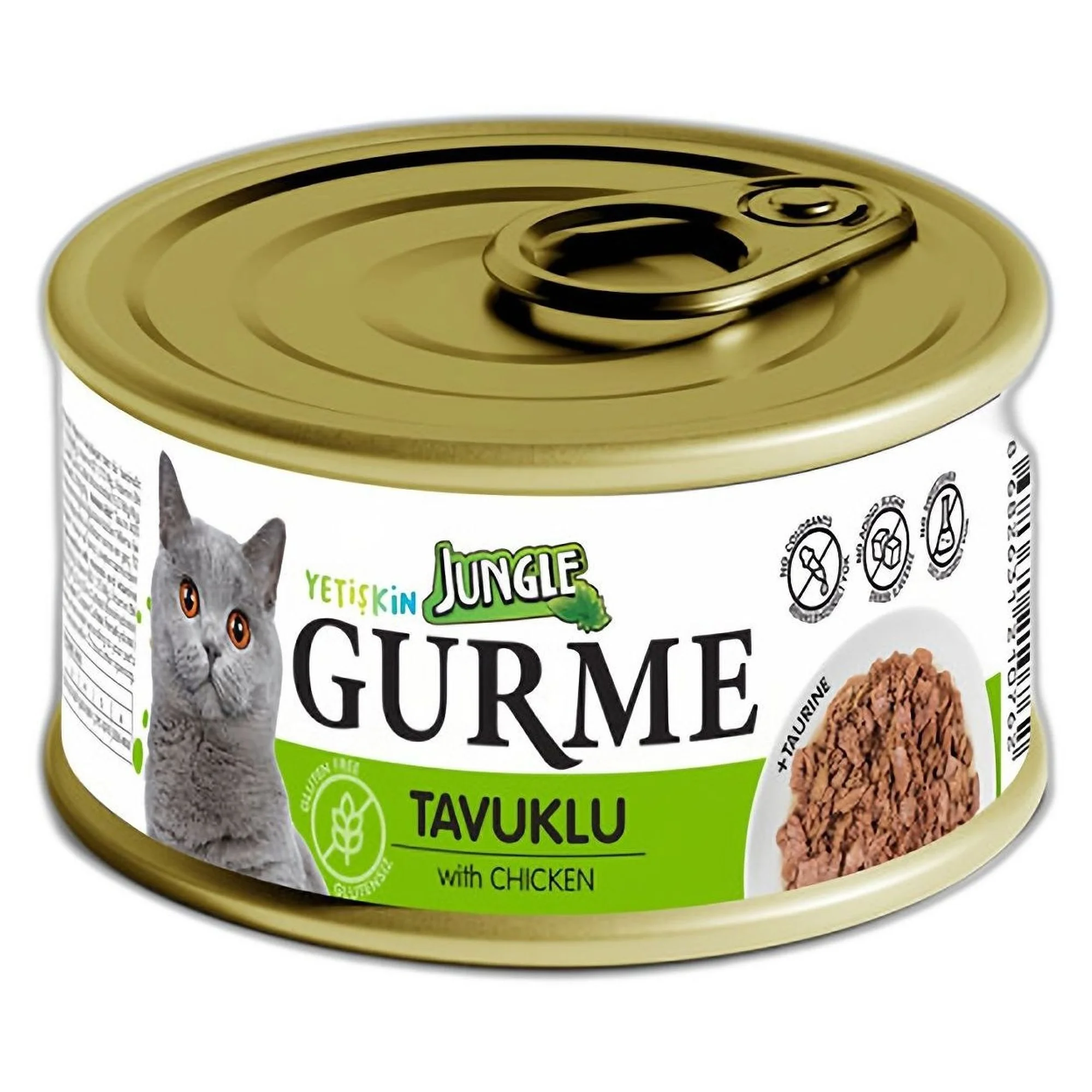Jungle Gurme Tavuk Yetişkin Kedi Konservesi 85 G