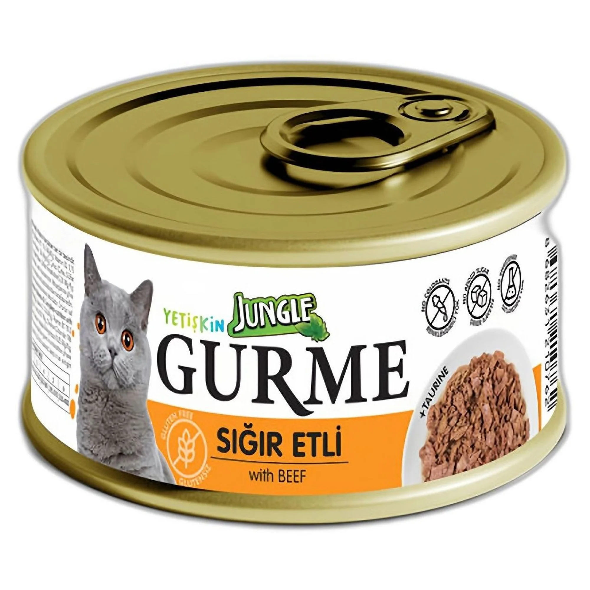 Jungle Gurme Sığır Etli Yetişkin Kedi Konservesi 85 G