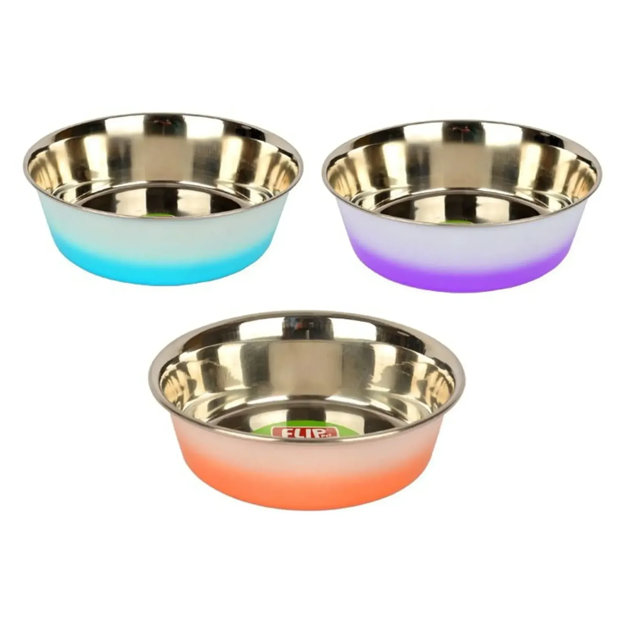 Flip Çift Renkli Çelik Mama Kabı 11 CM