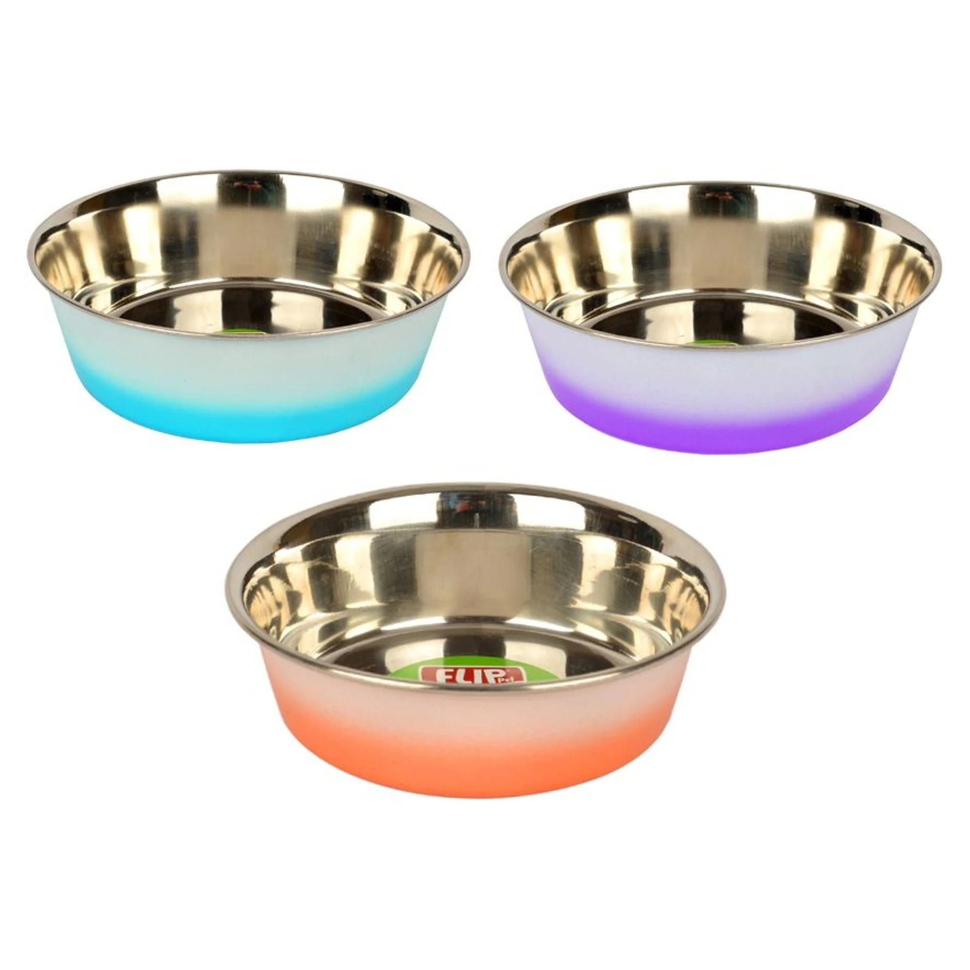 Flip Flip Çift Renkli Çelik Mama Kabı 20 CM