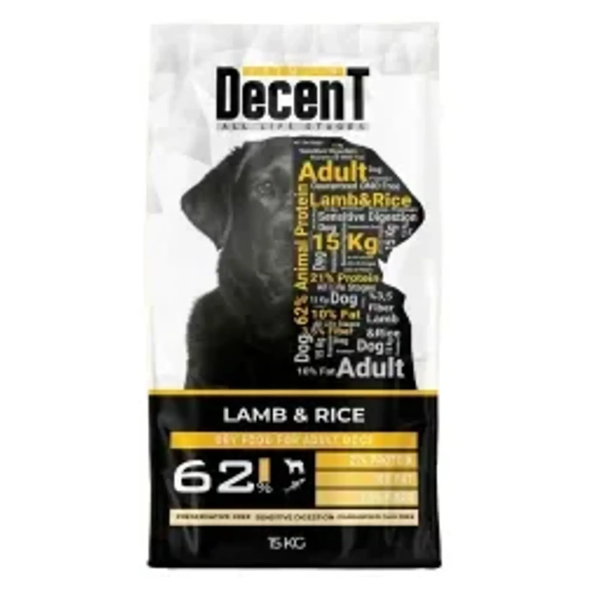 Decent Kuzu Etli Yetişkin Köpek Maması 15 KG