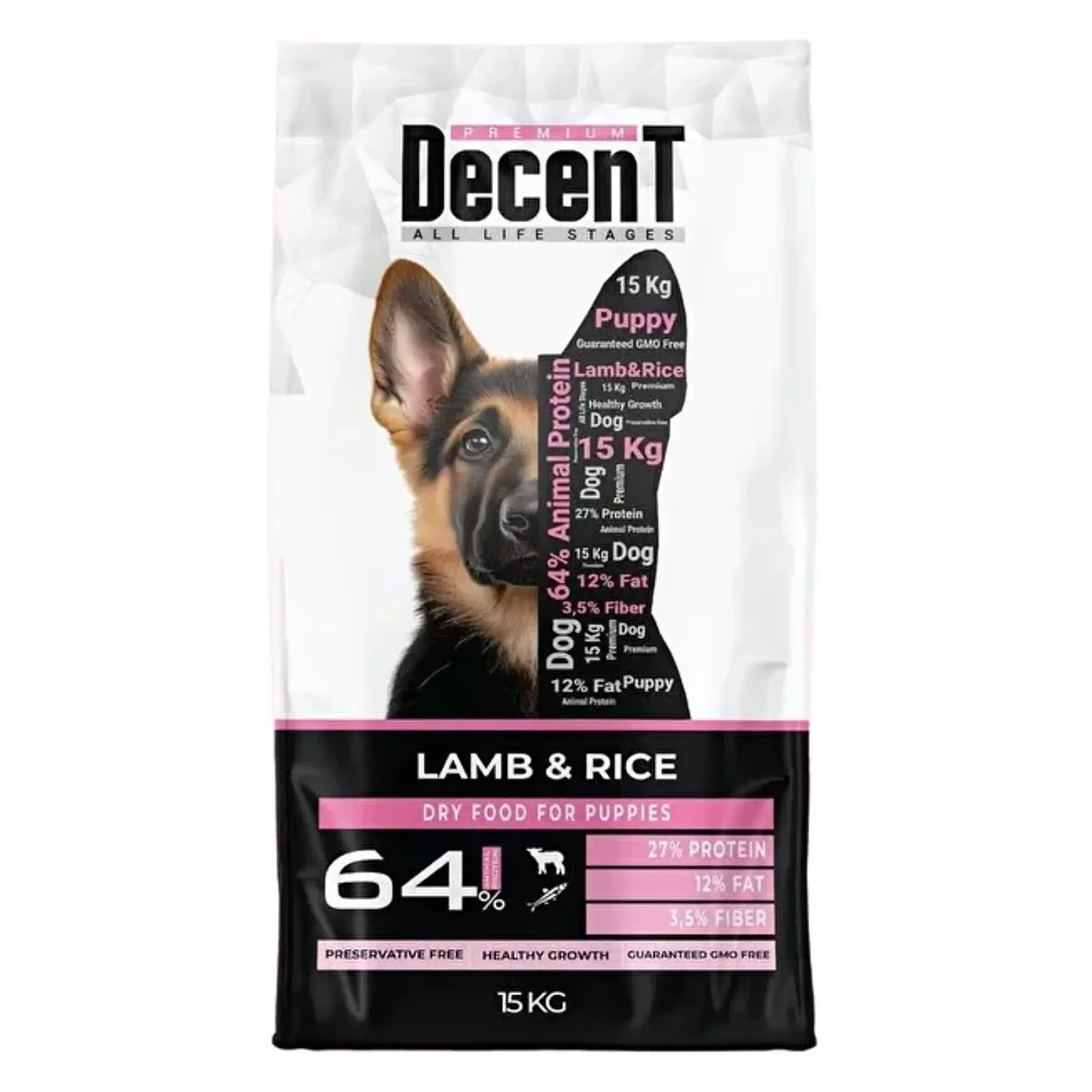 Decent Kuzu Etli Yavru Köpek Maması 15 KG