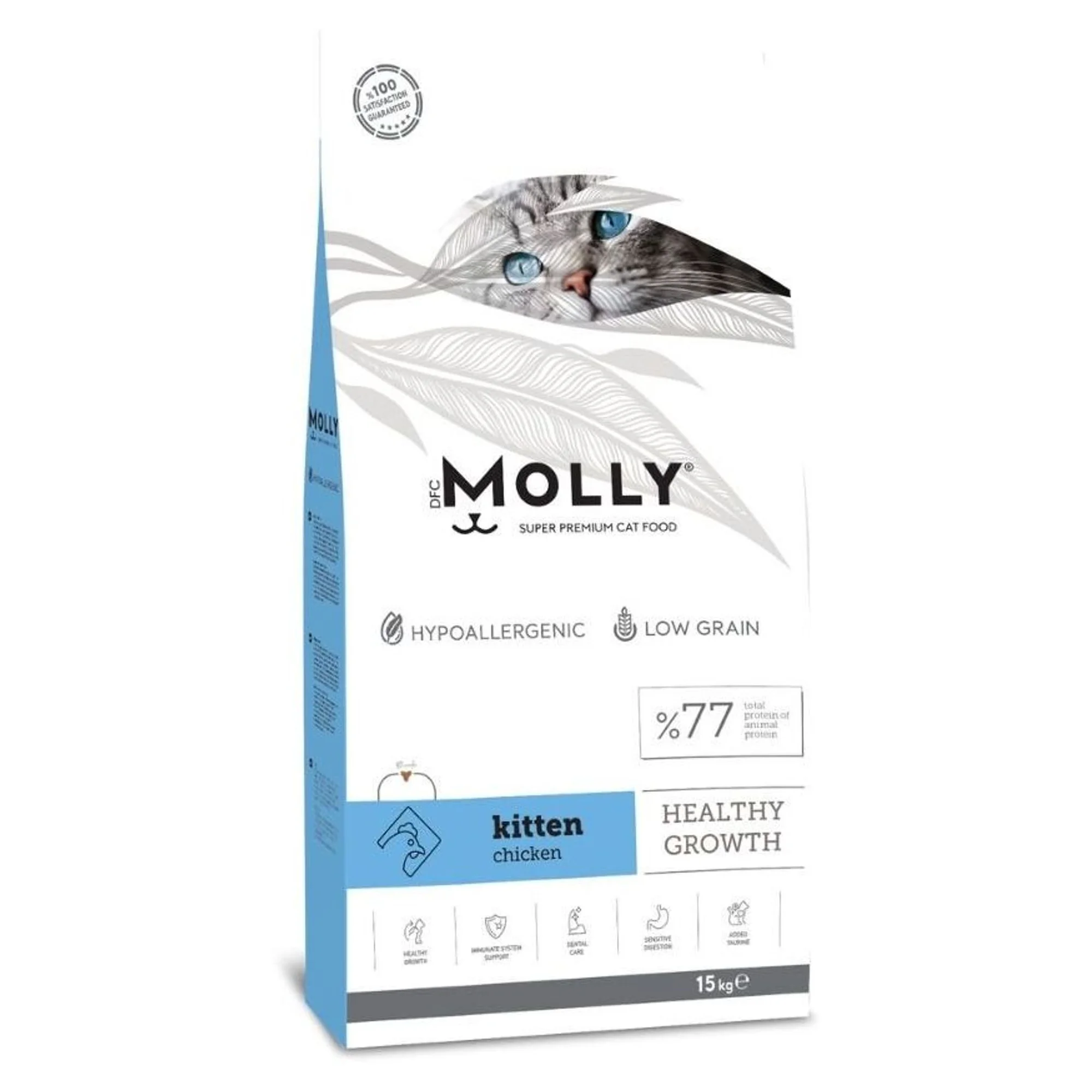 Molly Hipoalerjenik Düşük Tahıllı Tavuklu Yavru Kedi Maması 2 KG