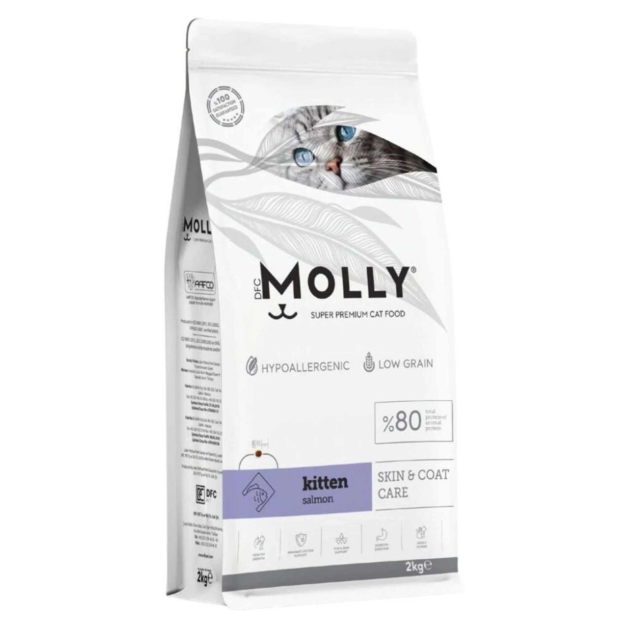 Molly Hipoalerjenik Düşük Tahıllı Somonlu Yavru Kedi Maması 2 KG