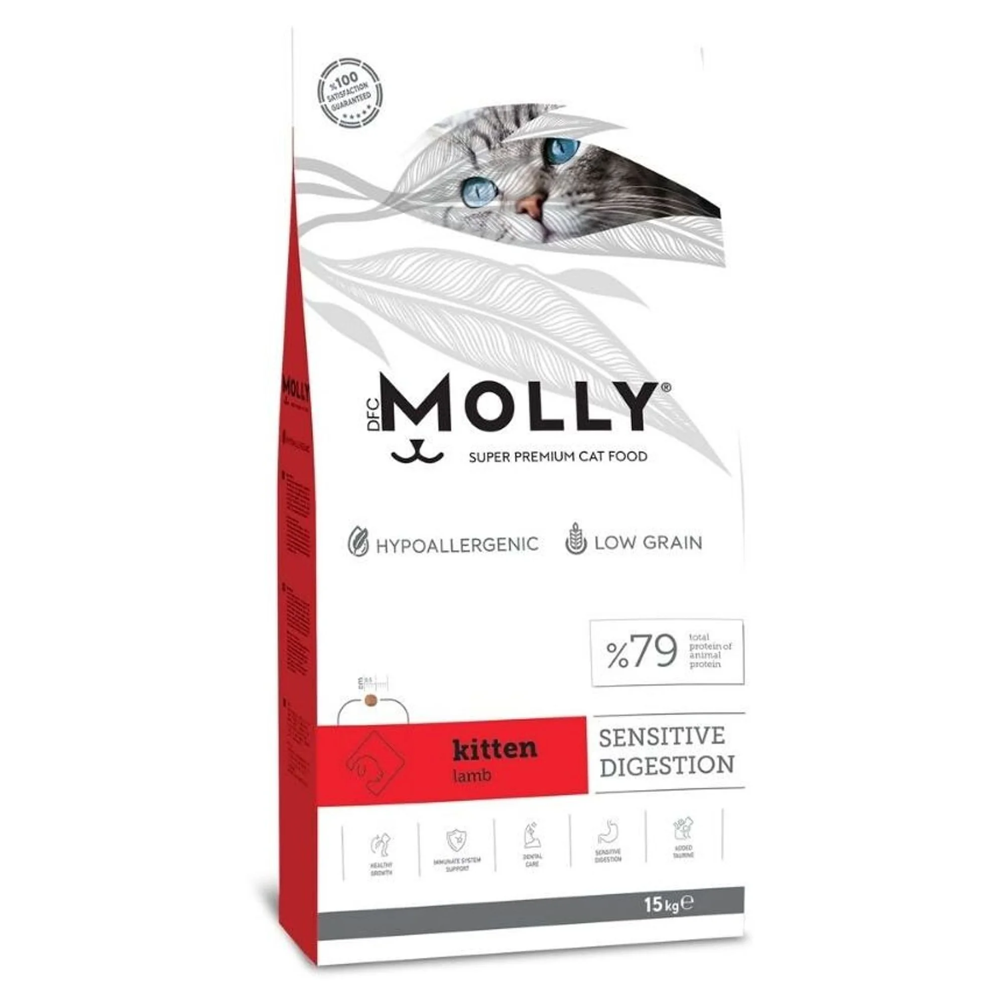 Molly Hipoalerjenik Düşük Tahıllı Kuzu Etli Yavru Kedi Maması 15 KG
