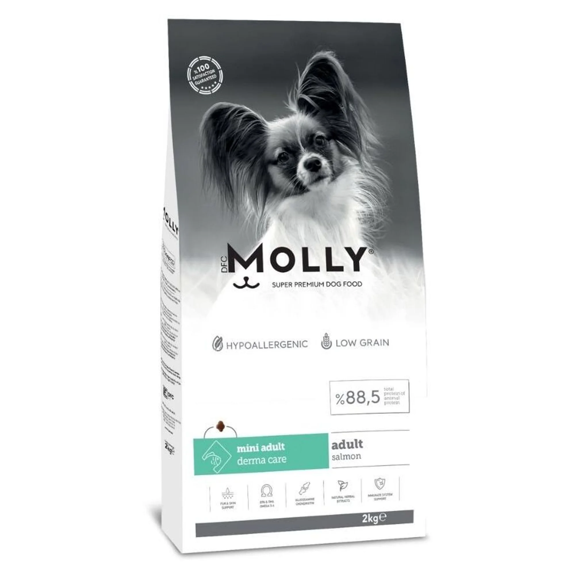 Molly Hipoalerjenik Somonlu Küçük Irk Yetişkin Köpek Maması 2 KG