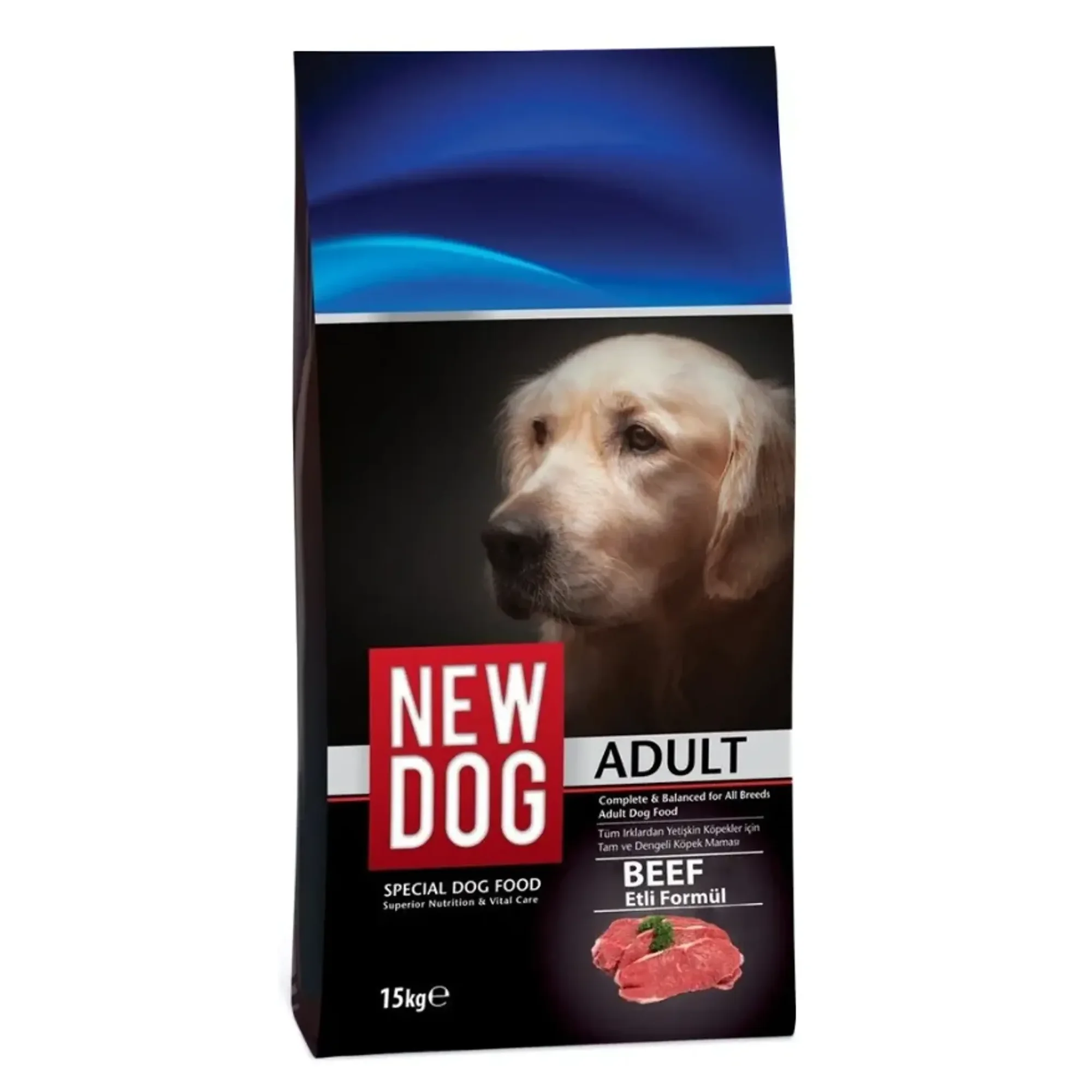 New Dog Biftekli Yetişkin Köpek Maması 15KG        