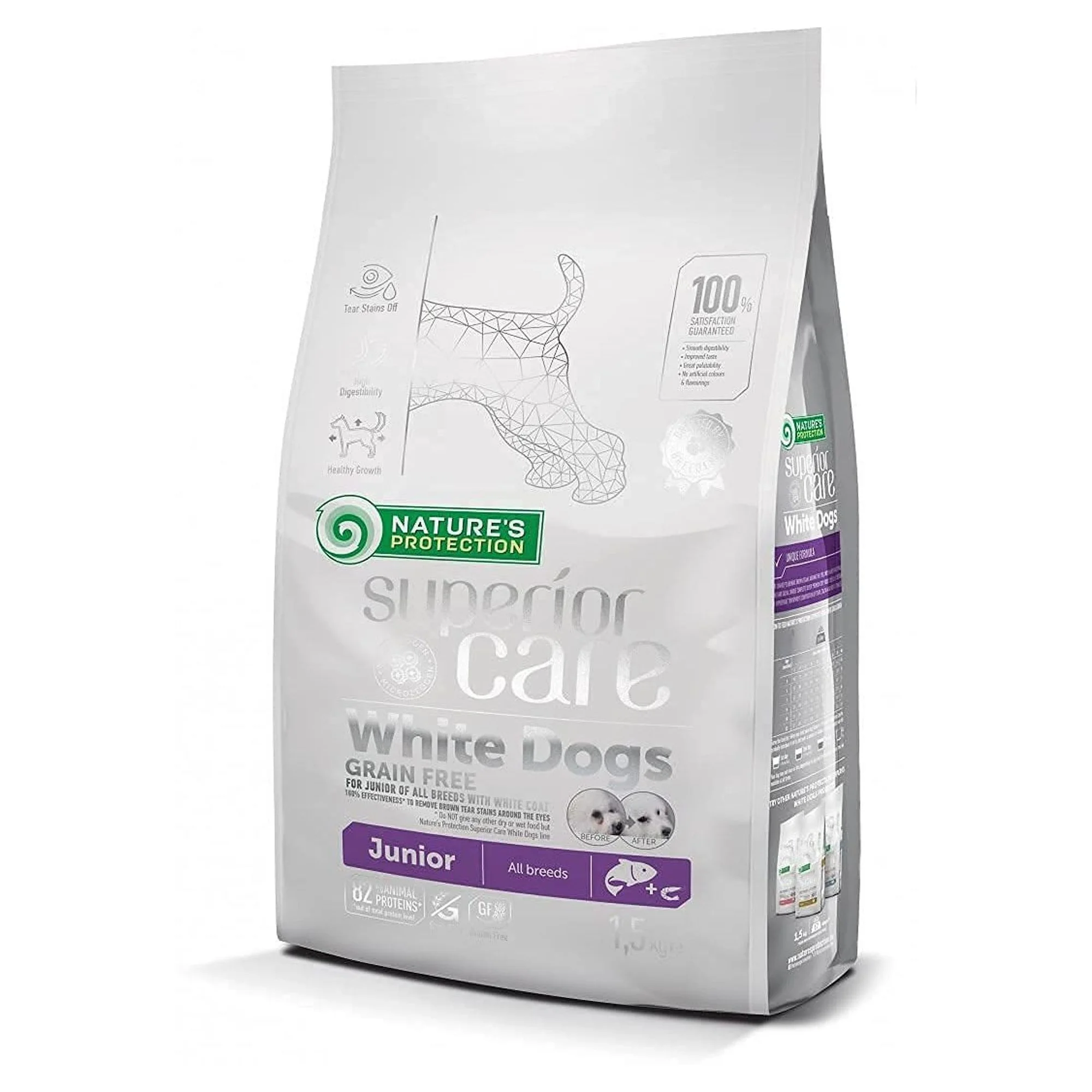 Nature's Protection Superıor Care Junior Beyaz Köpekler için Tahılsız Somon 1.5 Kg