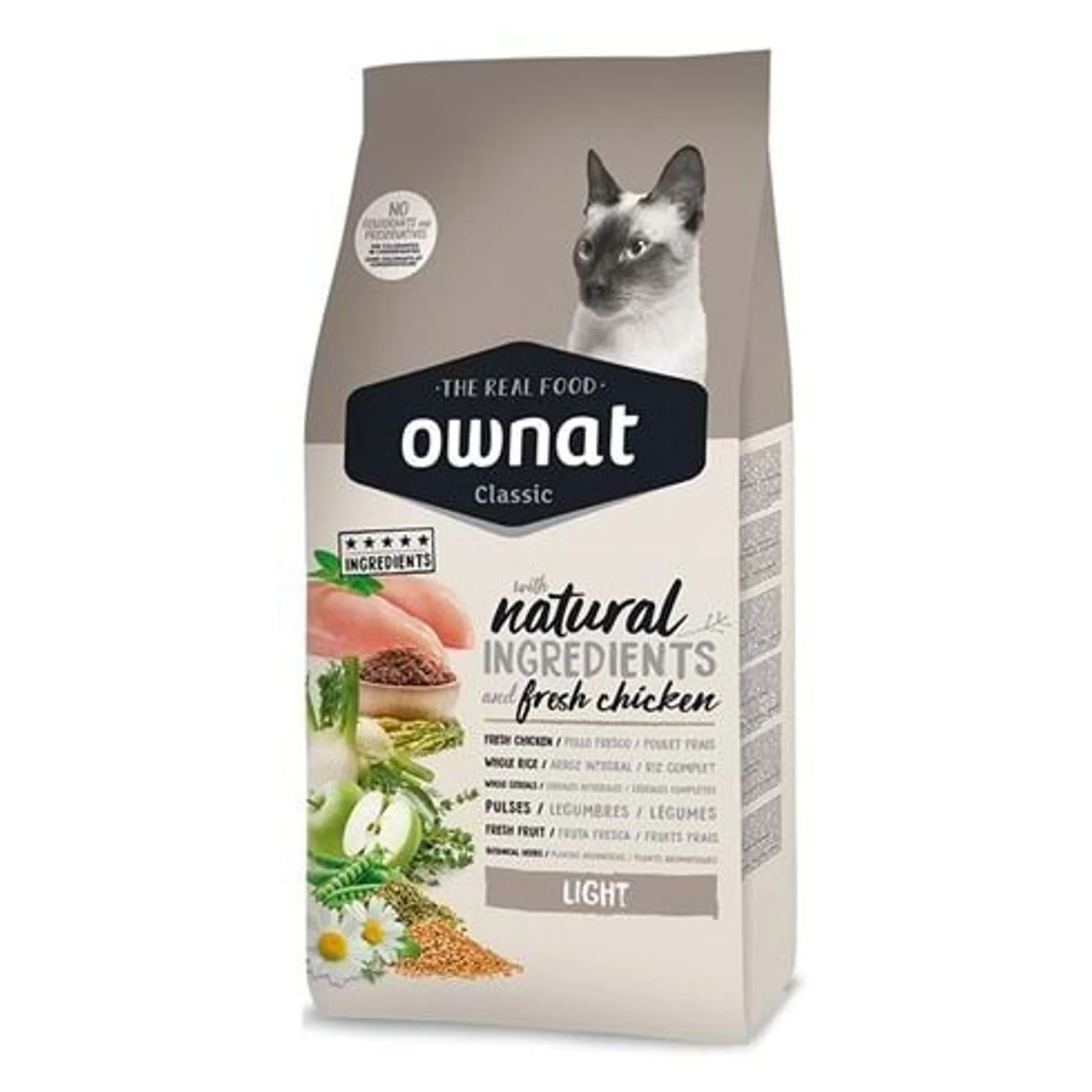 Ownat Light Tavuklu Yetişkin Kedi Maması 4 KG