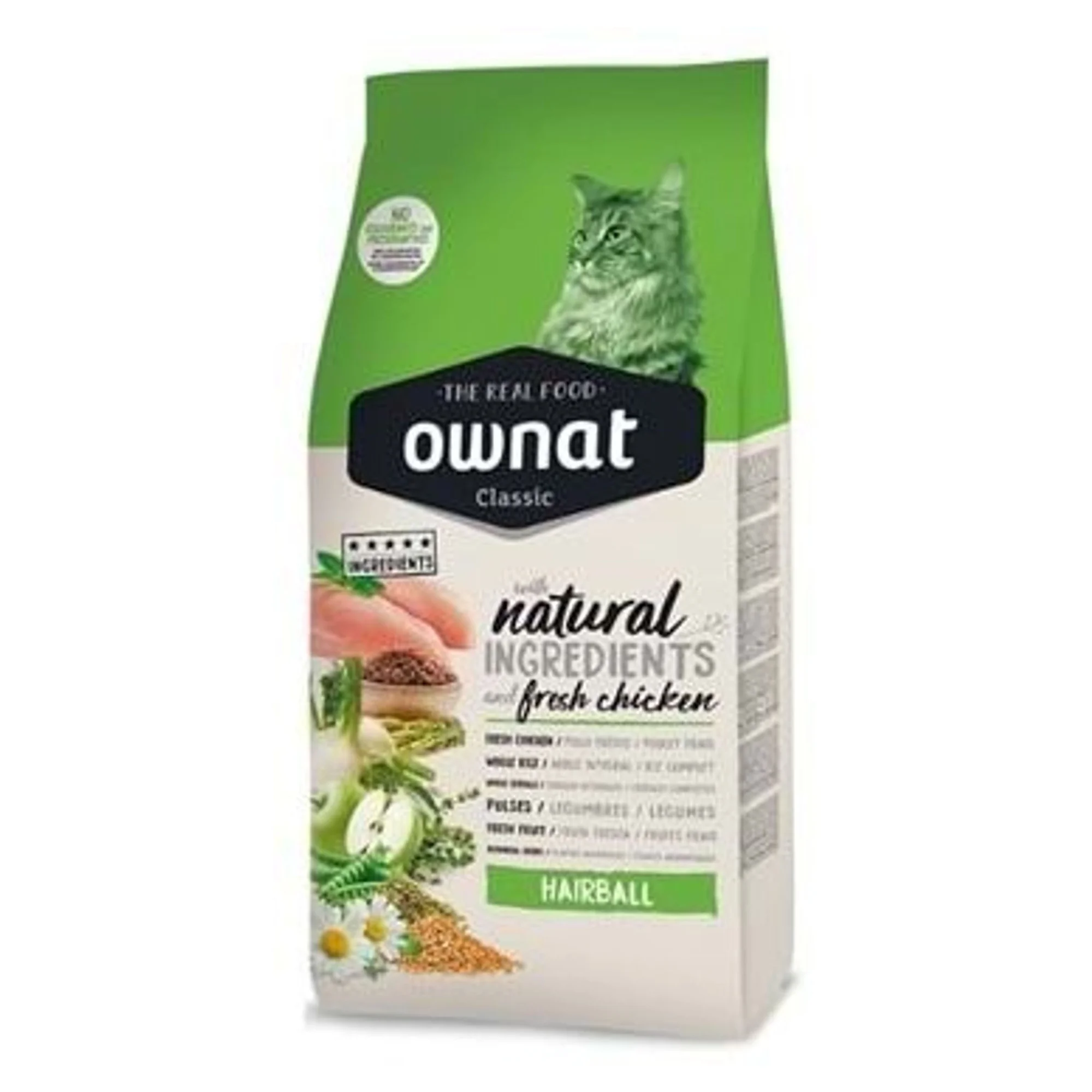 Ownat Ownat Hairball Yetişkin Tavuklu Kedi Maması 1.5 KG