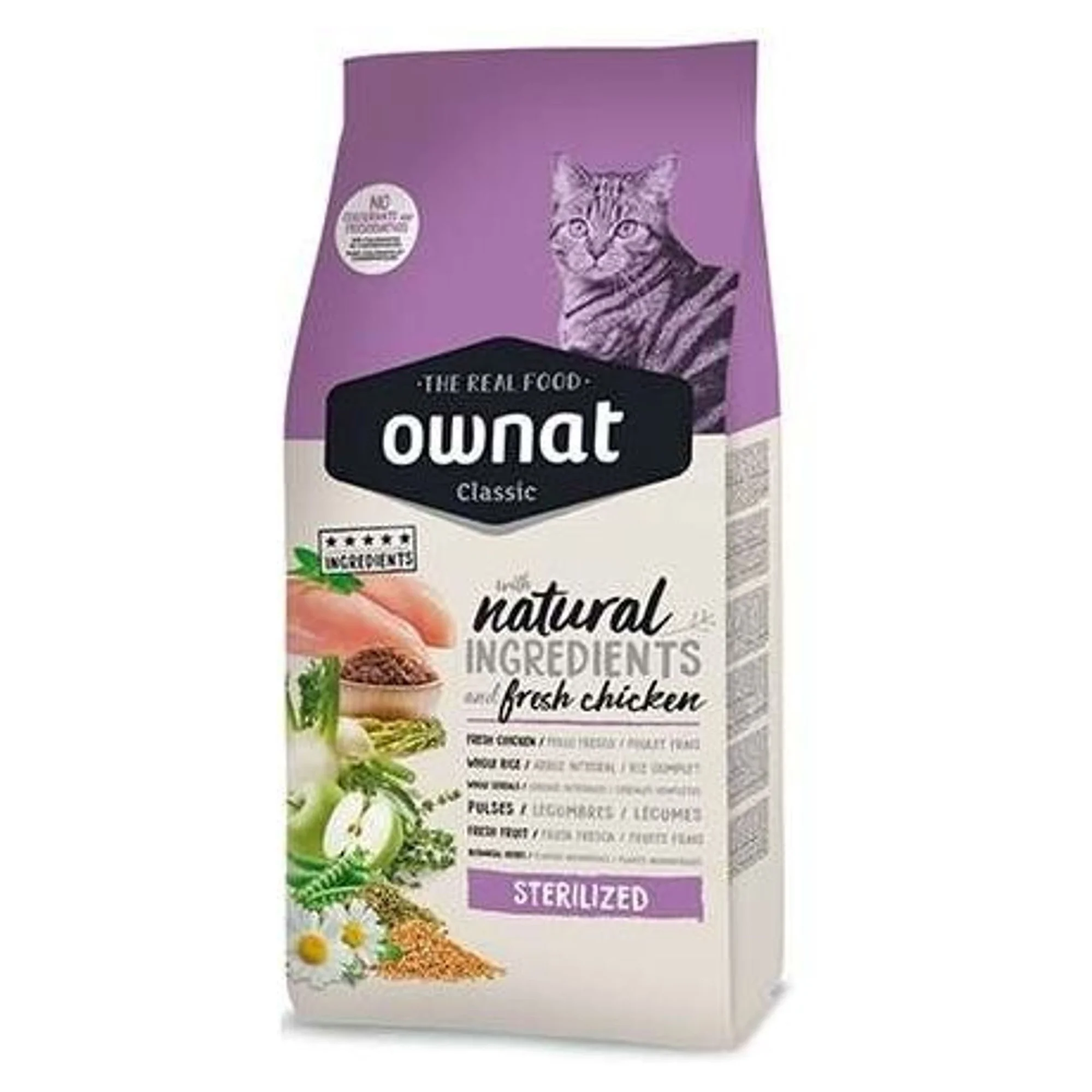 Ownat Sterilised Tavuklu Kısırlaştırılmış Yetişkin Kedi Maması 1.5 KG