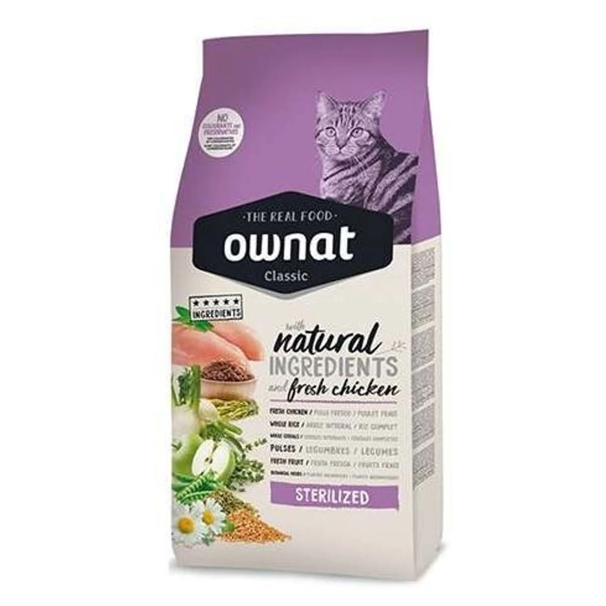 Ownat Sterilised Tavuklu Kısırlaştırılmış Yetişkin Kedi Maması 4 KG