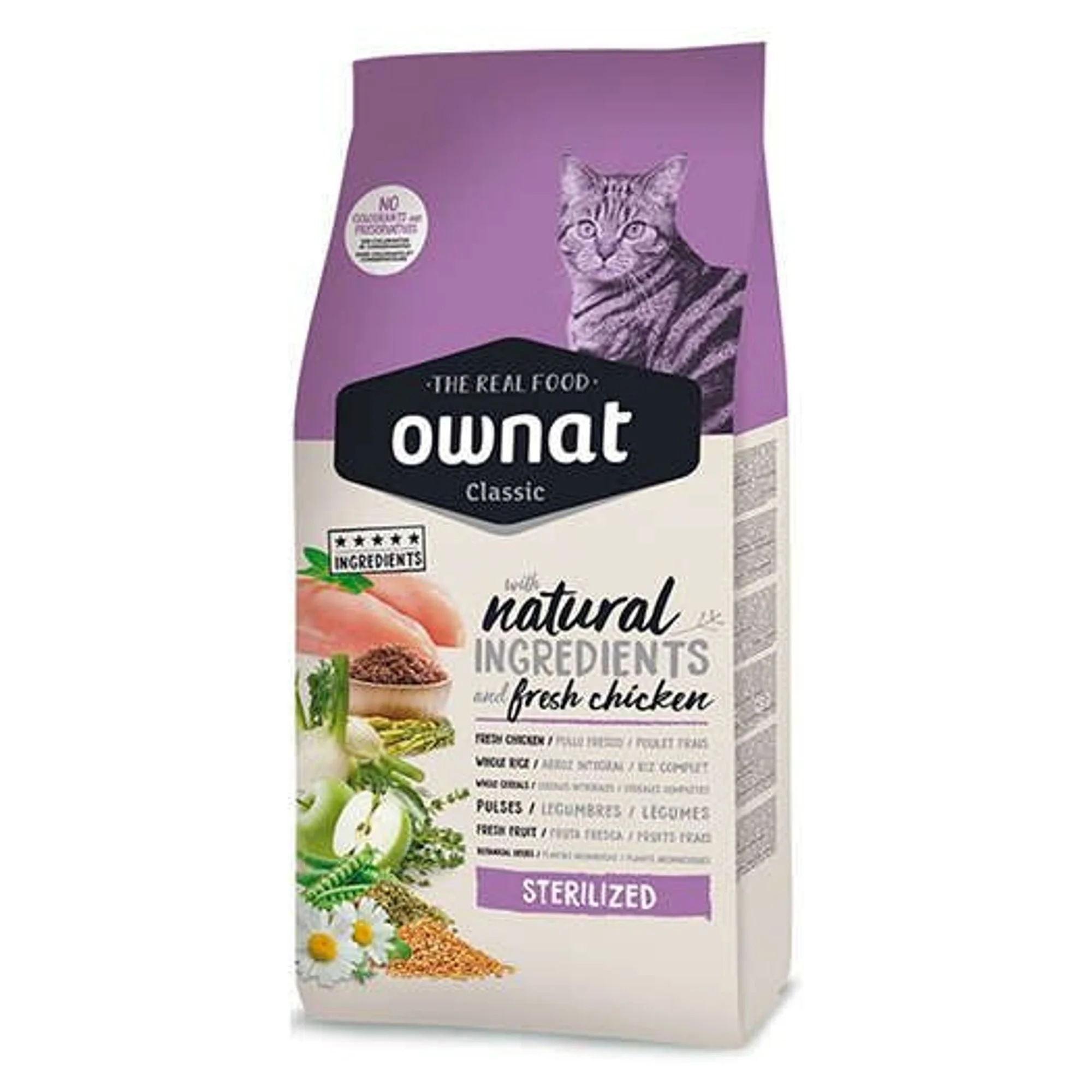 Ownat Ownat Sterilised Tavuklu Kısırlaştırılmış Yetişkin Kedi Maması 15 KG