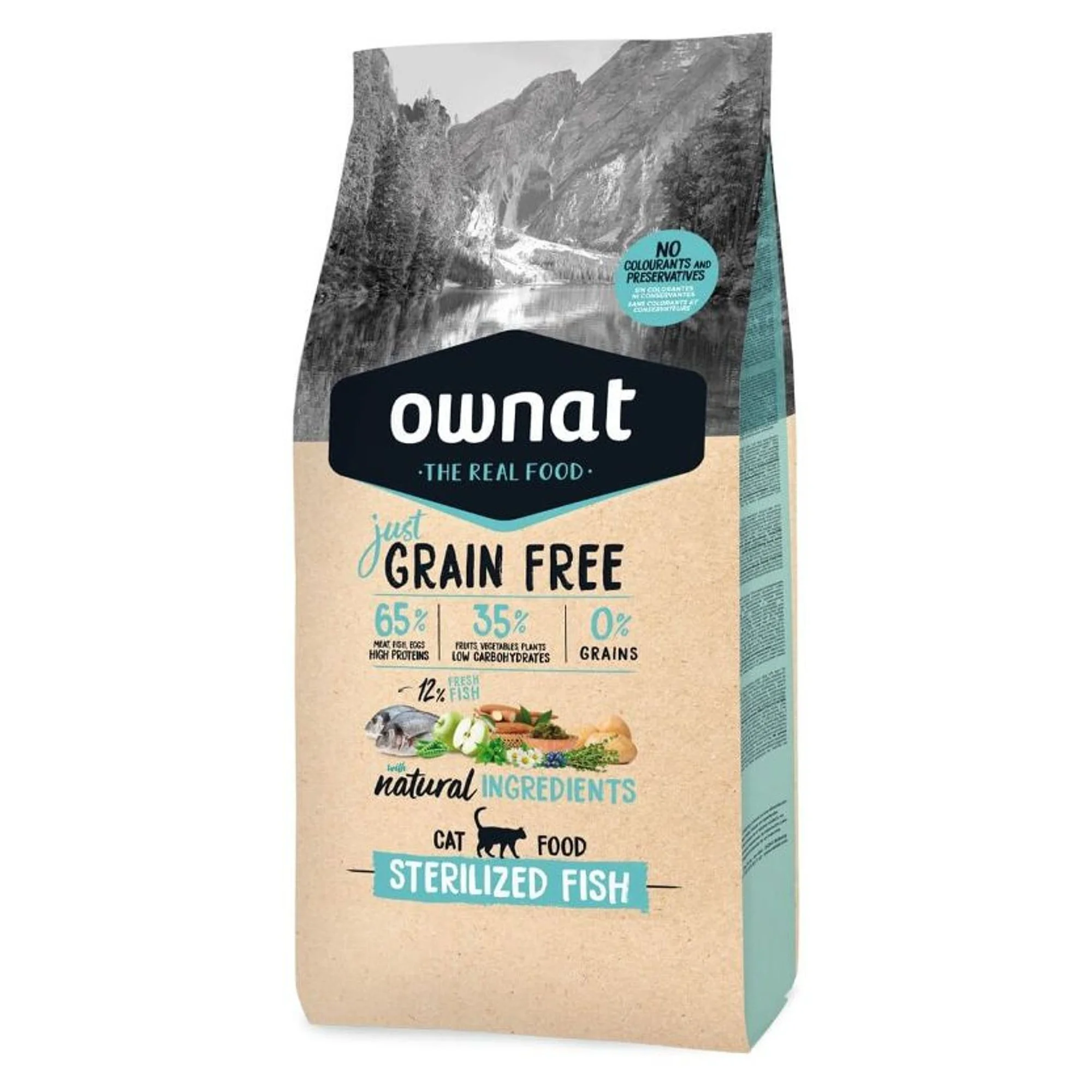 Ownat Sterilised Tahılsız Balıklı Kısırlaştırılmış Yetişkin Kedi Maması 1KG
