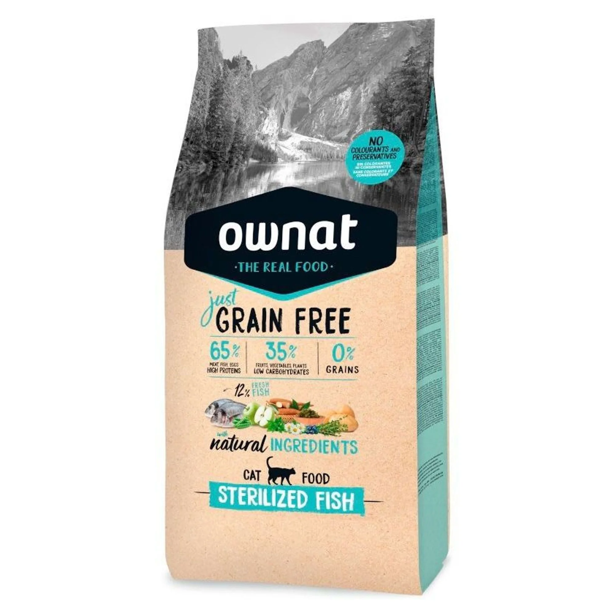 Ownat Sterilised Tahılsız Balıklı Kısırlaştırılmış Yetişkin Kedi Maması 8KG