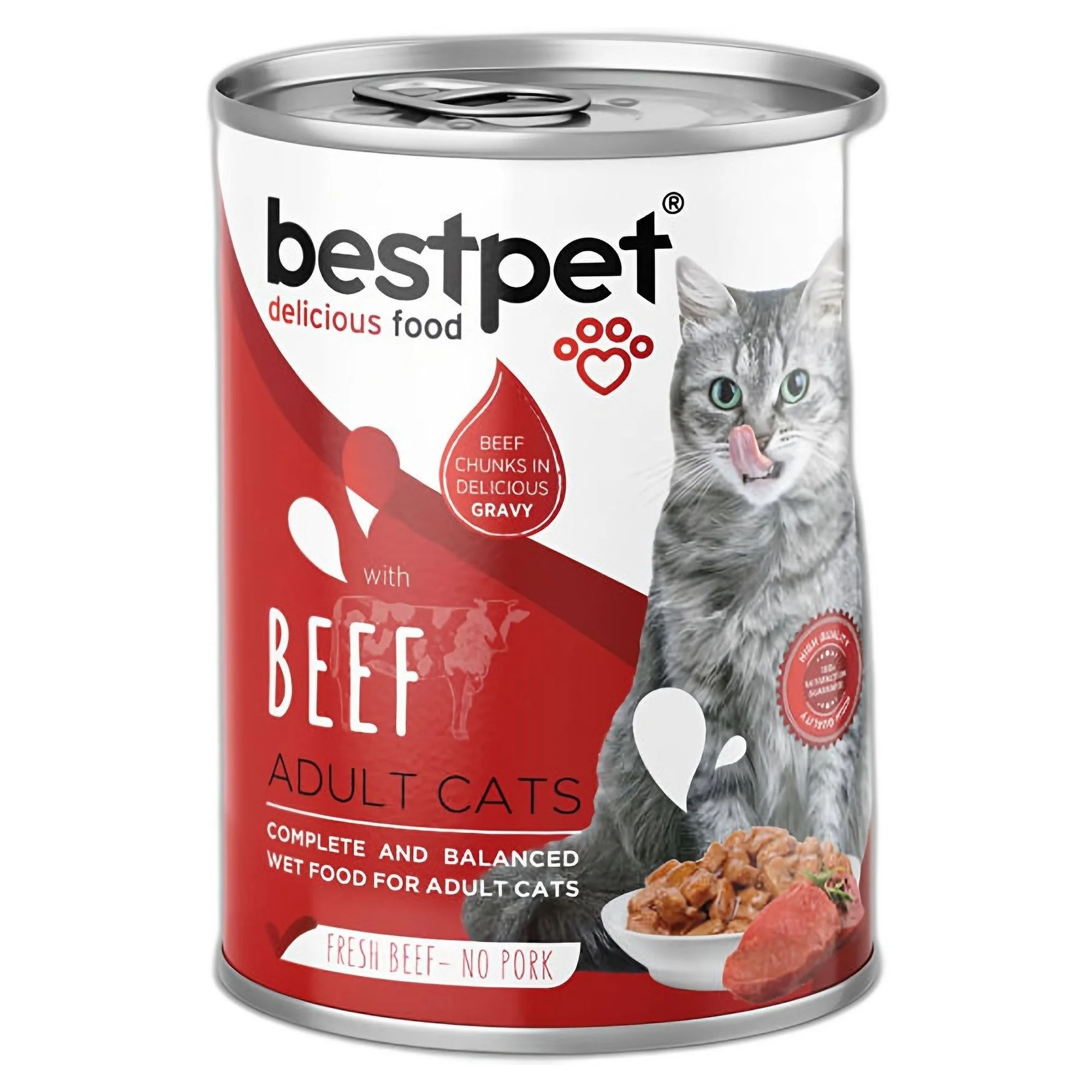 Bestpet Gravy Parça Sığır Etli Yetişkin Kedi Konservesi 400 G