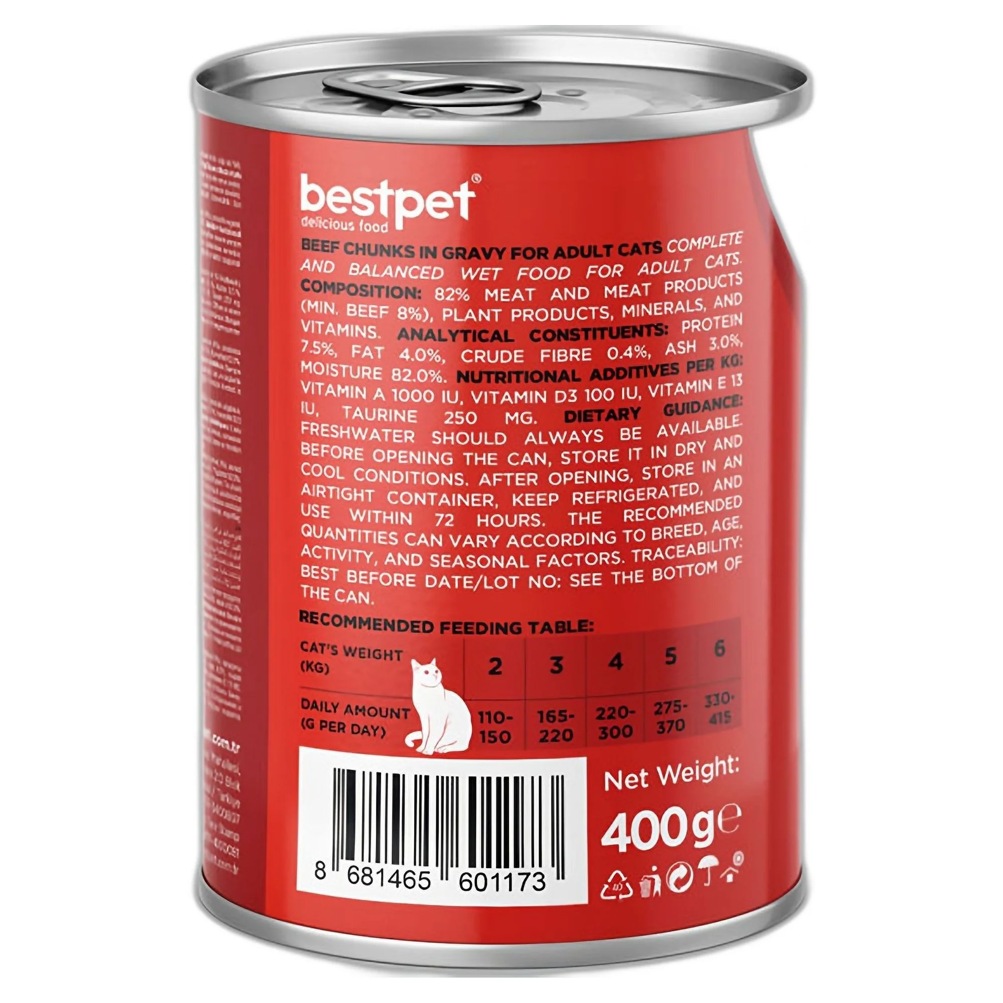 Bestpet Gravy Parça Sığır Etli Yetişkin Kedi Konservesi 400 G — Normal — Görsel 2