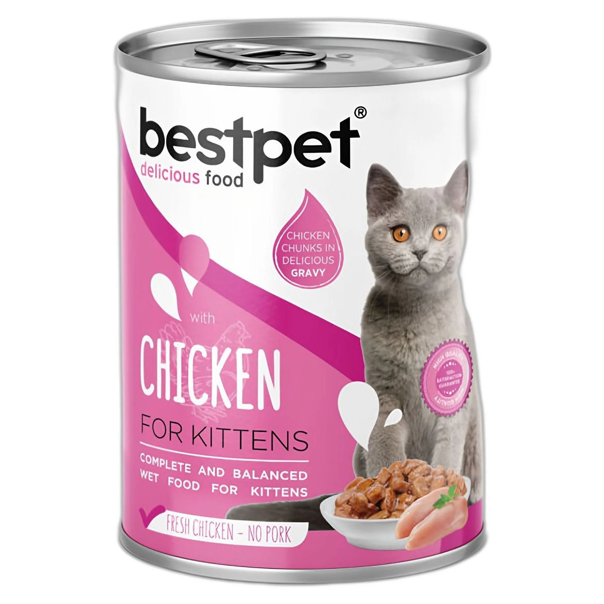 Bestpet Bestpet Gravy Kitten Parça Tavuk Etli Yavru Kedi Konservesi 400 G