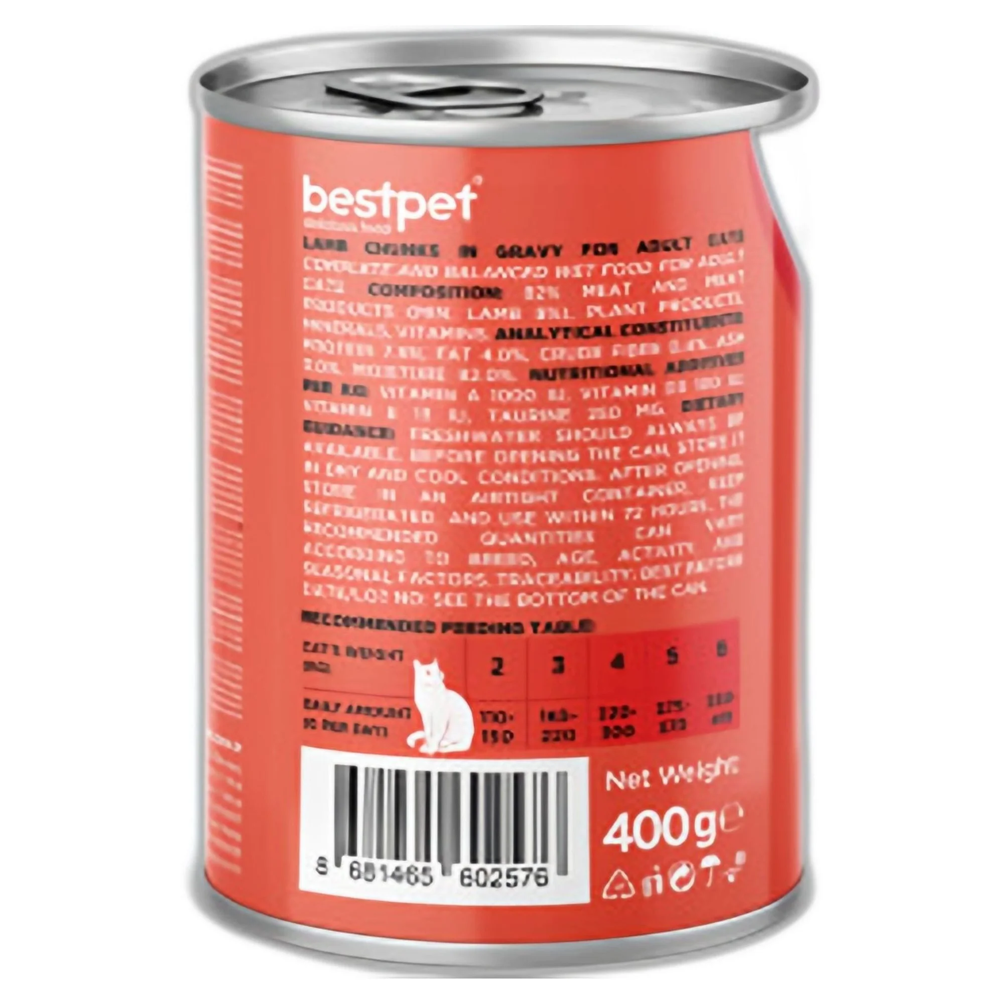 Bestpet Gravy Lamb Parça Kuzu Etli Yetişkin Kedi Konservesi 400 G — Normal — Görsel 3