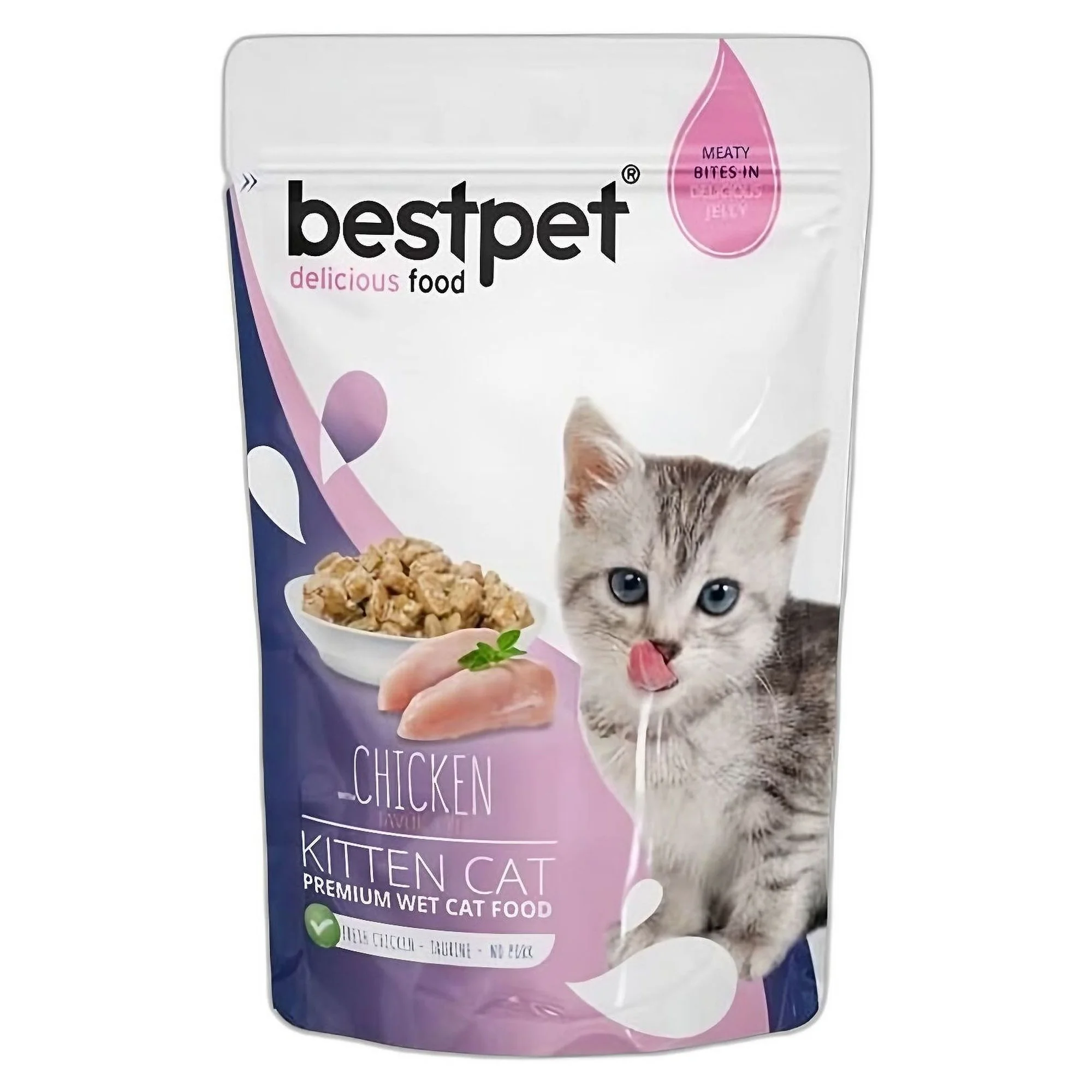 Bestpet Bestpet Chicken in Jelly Tavuklu Yaş Yavru Kedi Maması 85 G