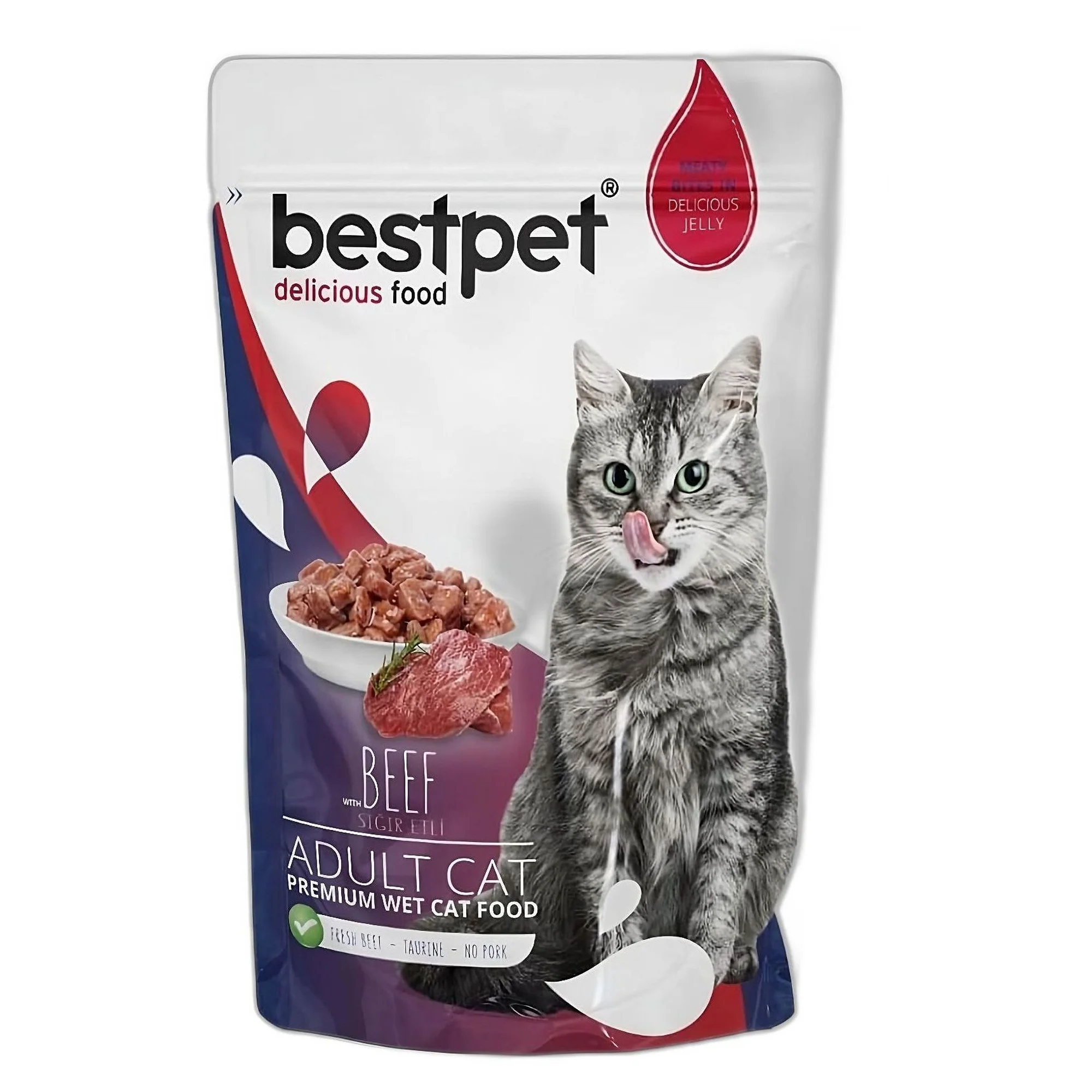 Bestpet Beef in Jelly Biftekli Yaş Yetişkin Kedi Maması 85G