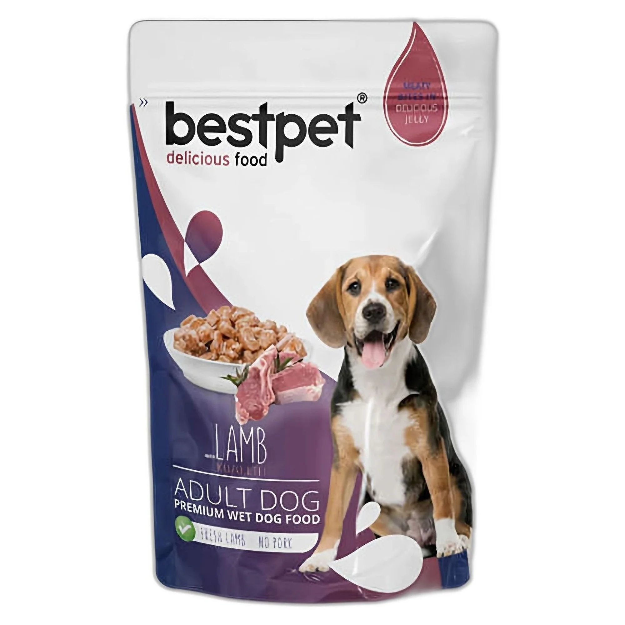 Bestpet Lamb in Jelly Kuzu Etli Yaş Yetişkin Köpek Maması 100G