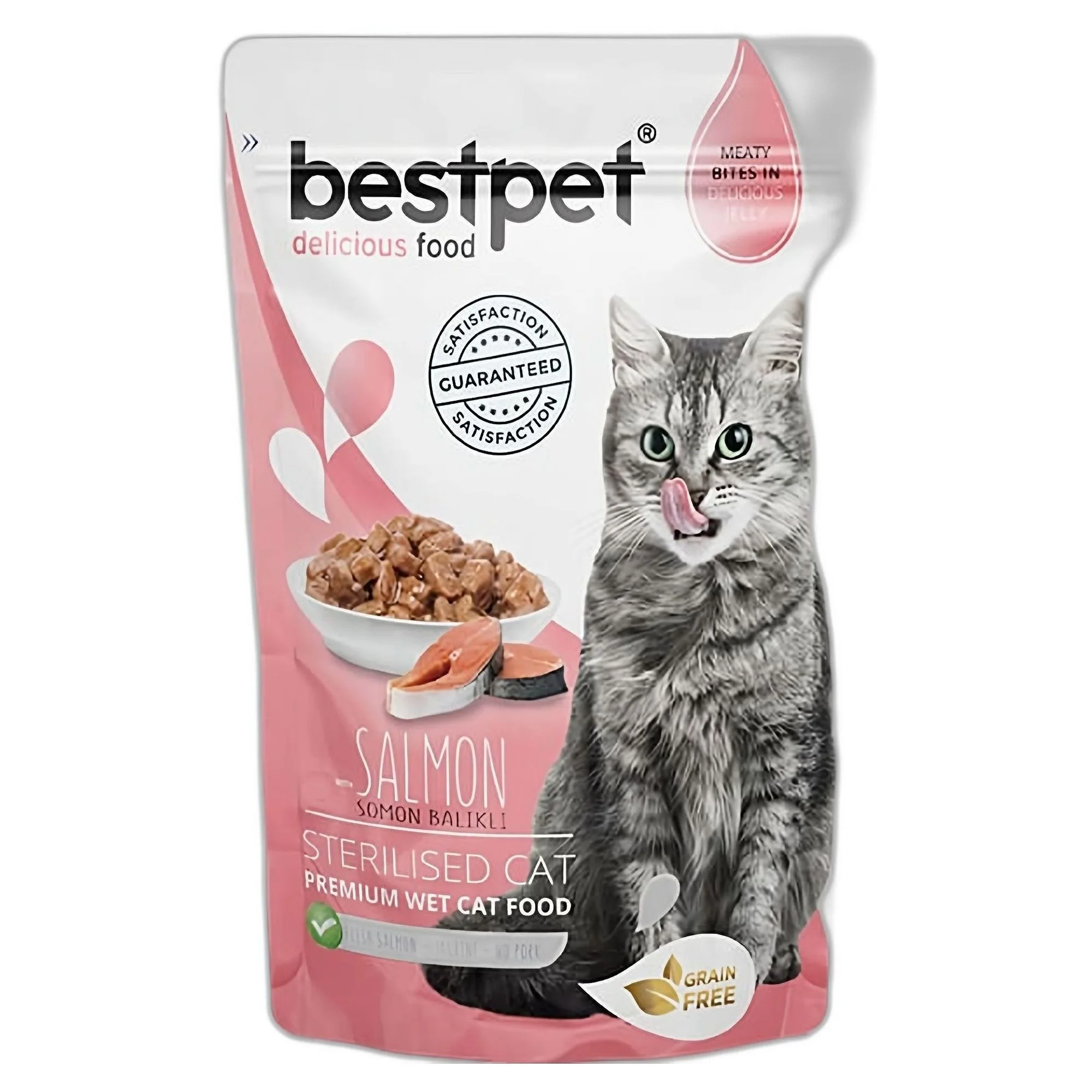 Bestpet Salmon in Jelly Somonlu Yaş Kısırlaştırılmış Yetişkin Kedi Maması 85G
