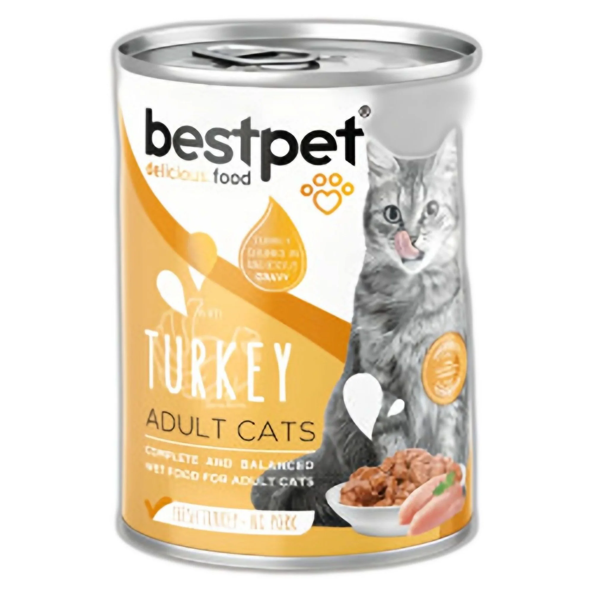 Bestpet Gravy Parça Hindi Etli Yetişkin Kedi Konservesi 400 G