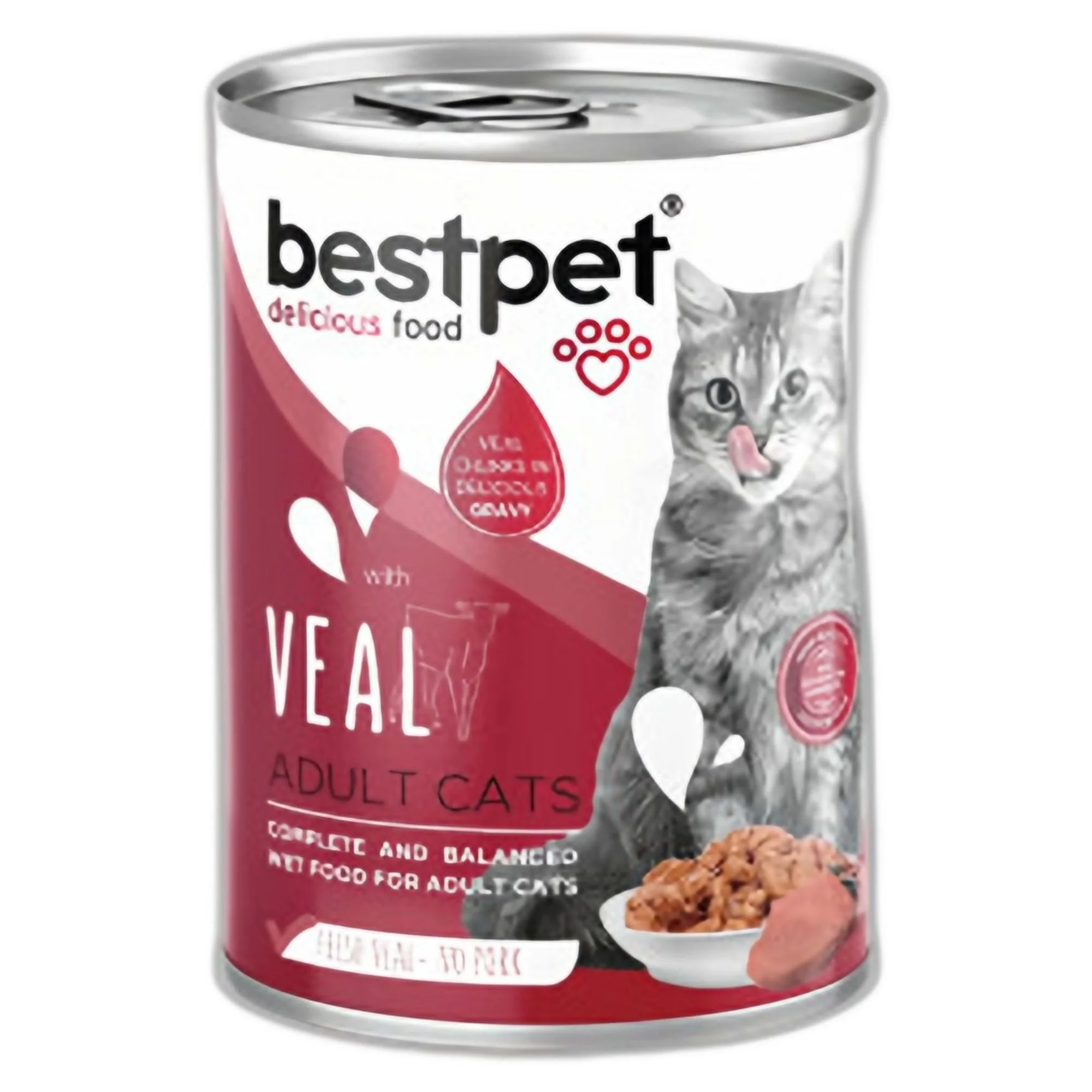 Bestpet Gravy Parça Dana Etli Yetişkin Kedi Konservesi 400 G