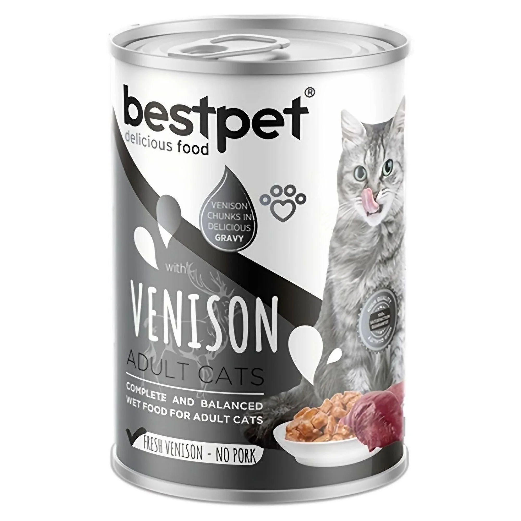 Bestpet Gravy Parça Geyik Etli Yetişkin Kedi Konservesi 400 G