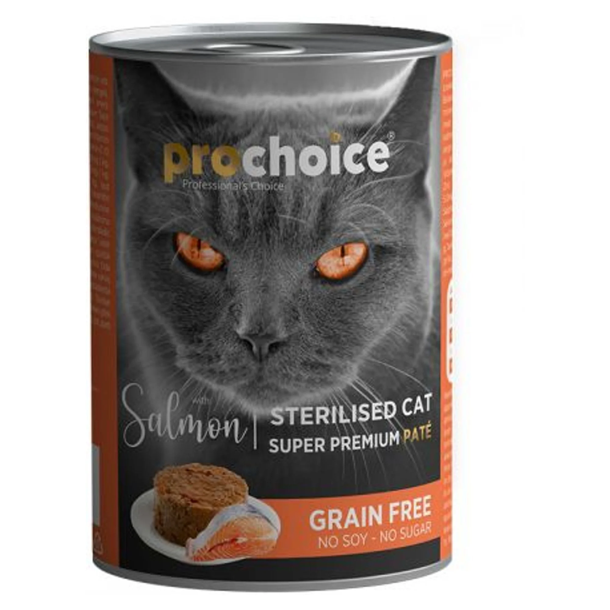 ProChoice ProChoice Tahılsız ve Şekersiz Somonlu Ezme Kısırlaştırılmış Yetişkin Kedi Konservesi 400G