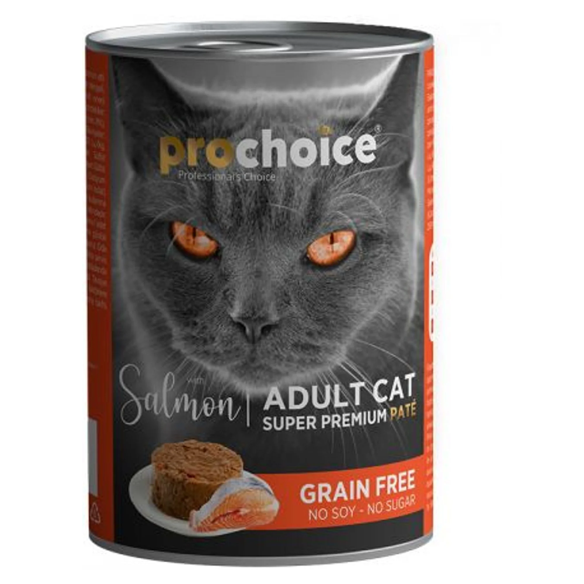 ProChoice ProChoice Tahılsız ve Şekersiz Somonlu Ezme Yetişkin Kedi Konservesi 400G