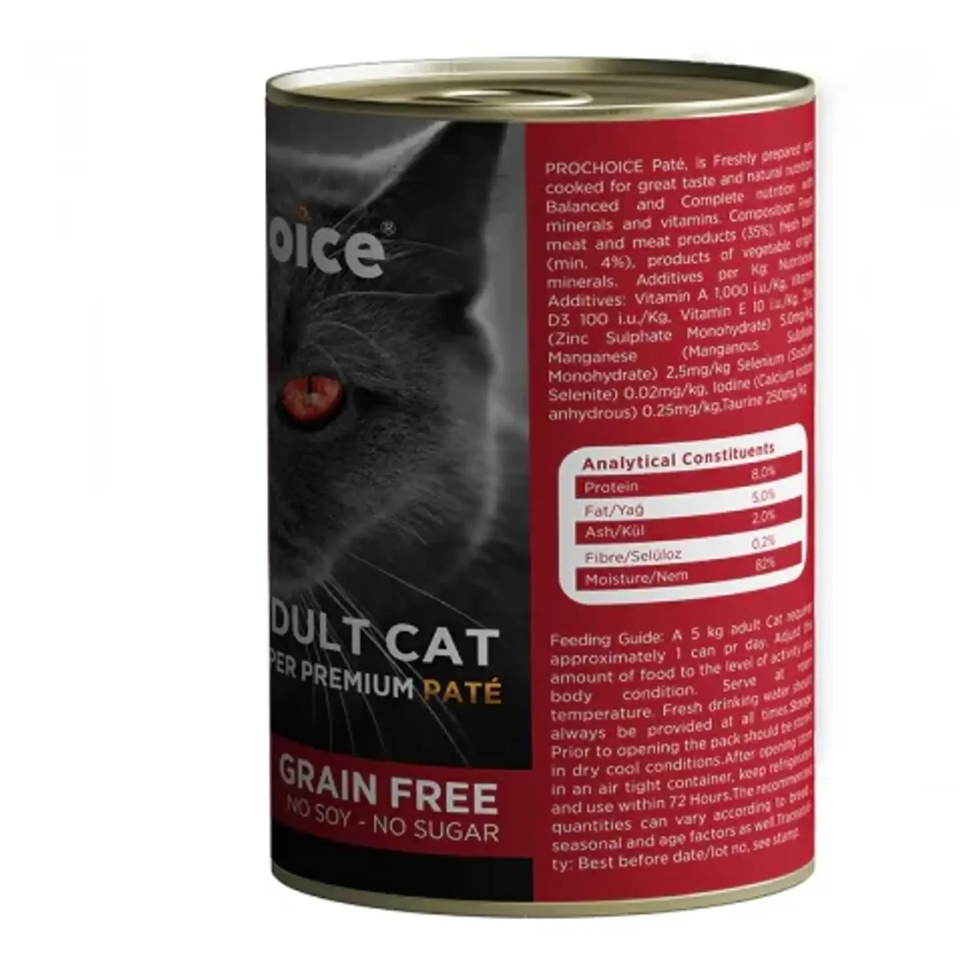 ProChoice ProChoice Sığır Etli Şekersiz Tahılsız Ezme Yetişkin Kedi Konservesi 400 G — Normal, 447 g — Görsel 2