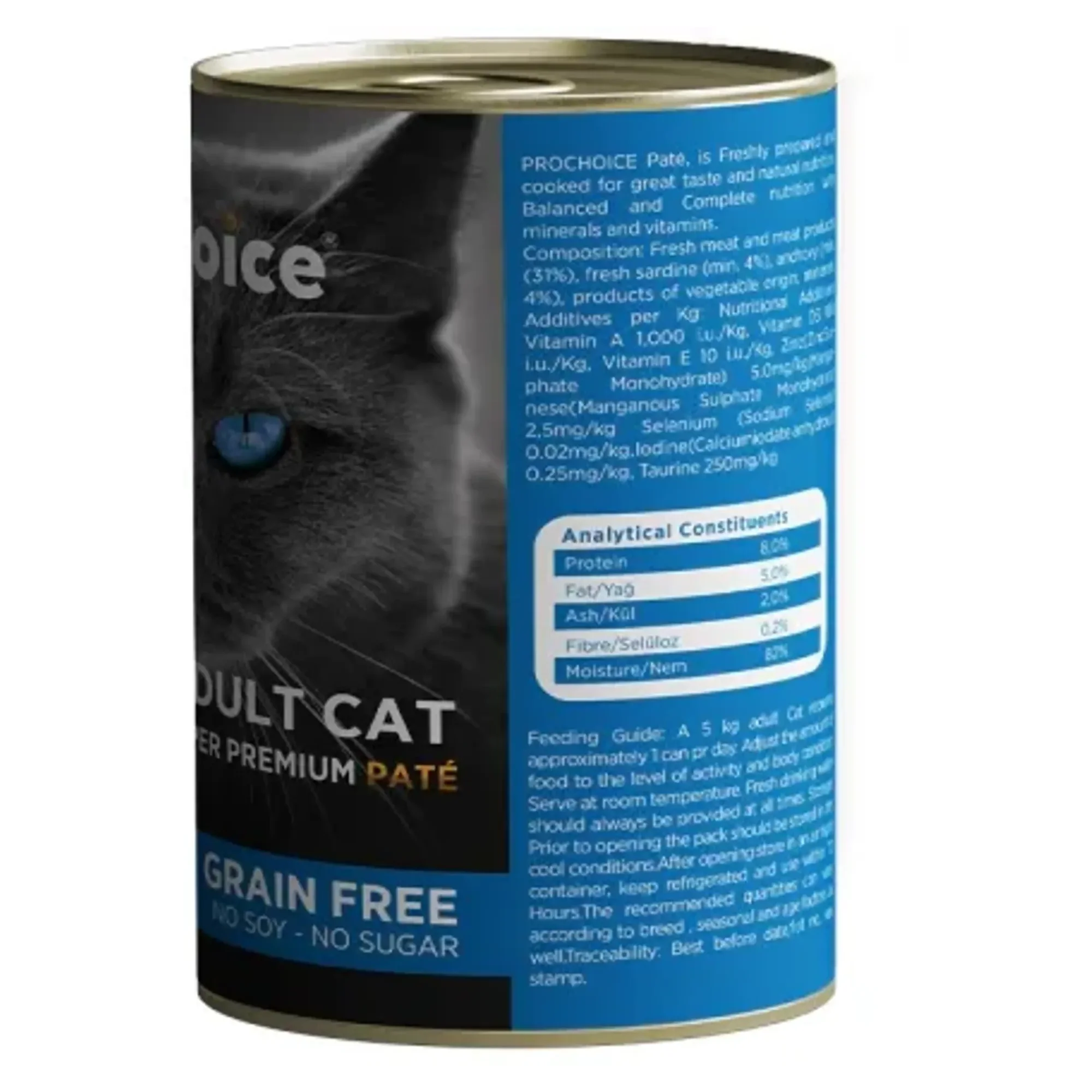 ProChoice ProChoice Tahılsız ve Şekersiz Hamsili ve Sardalyalı Ezme Yetişkin Kedi Konservesi 400G — Normal, 420 g — Görsel 2