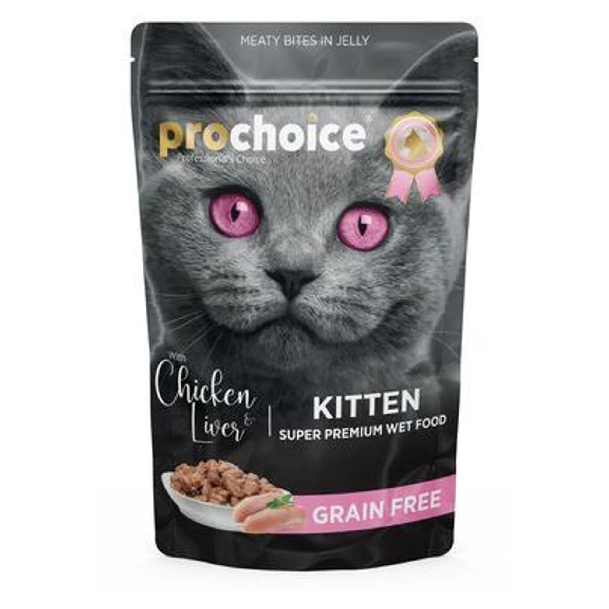ProChoice ProChoice Jöle İçinde Tavuklu ve Kuzu Etli Yaş Yavru Kedi Maması 85G
