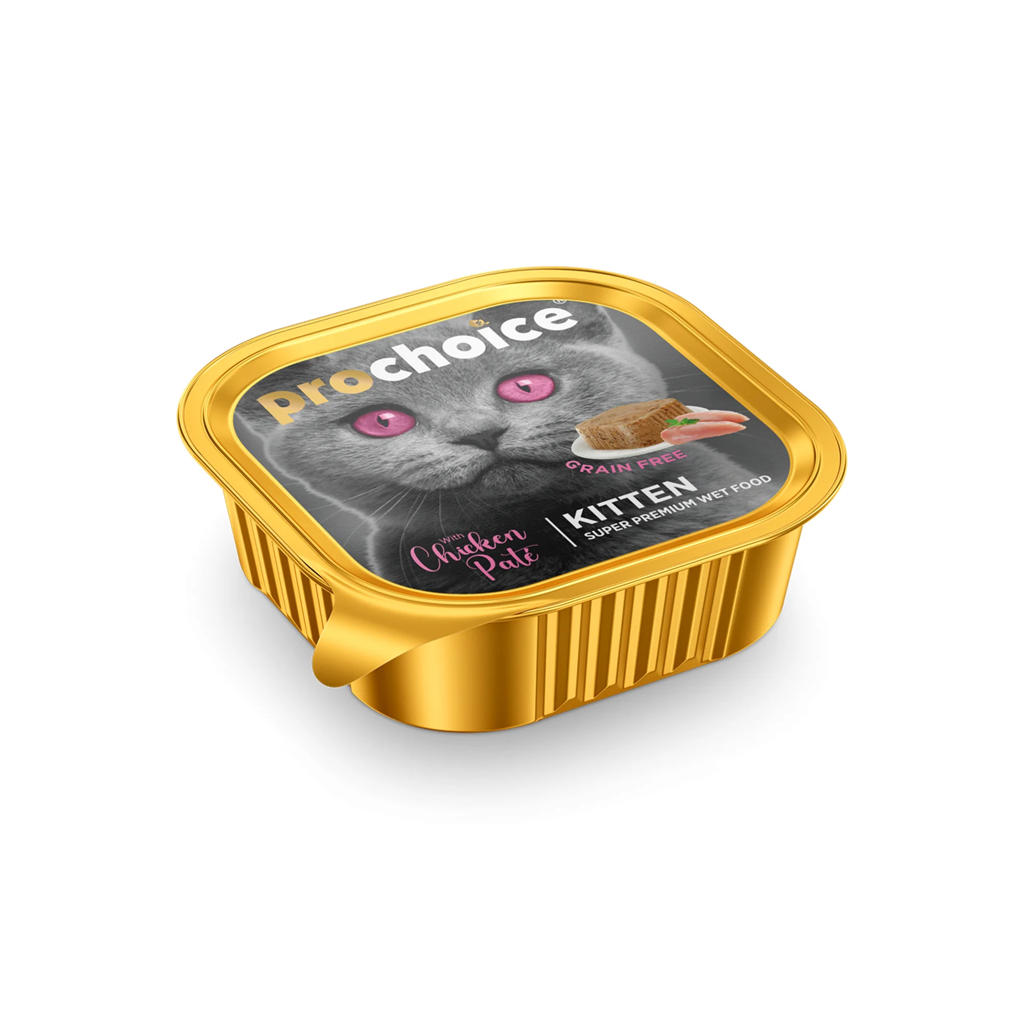 ProChoice Pro Choice Kitten Pate Tavuk Etli Tahılsız Yaş Yavru Kedi Maması 100 G