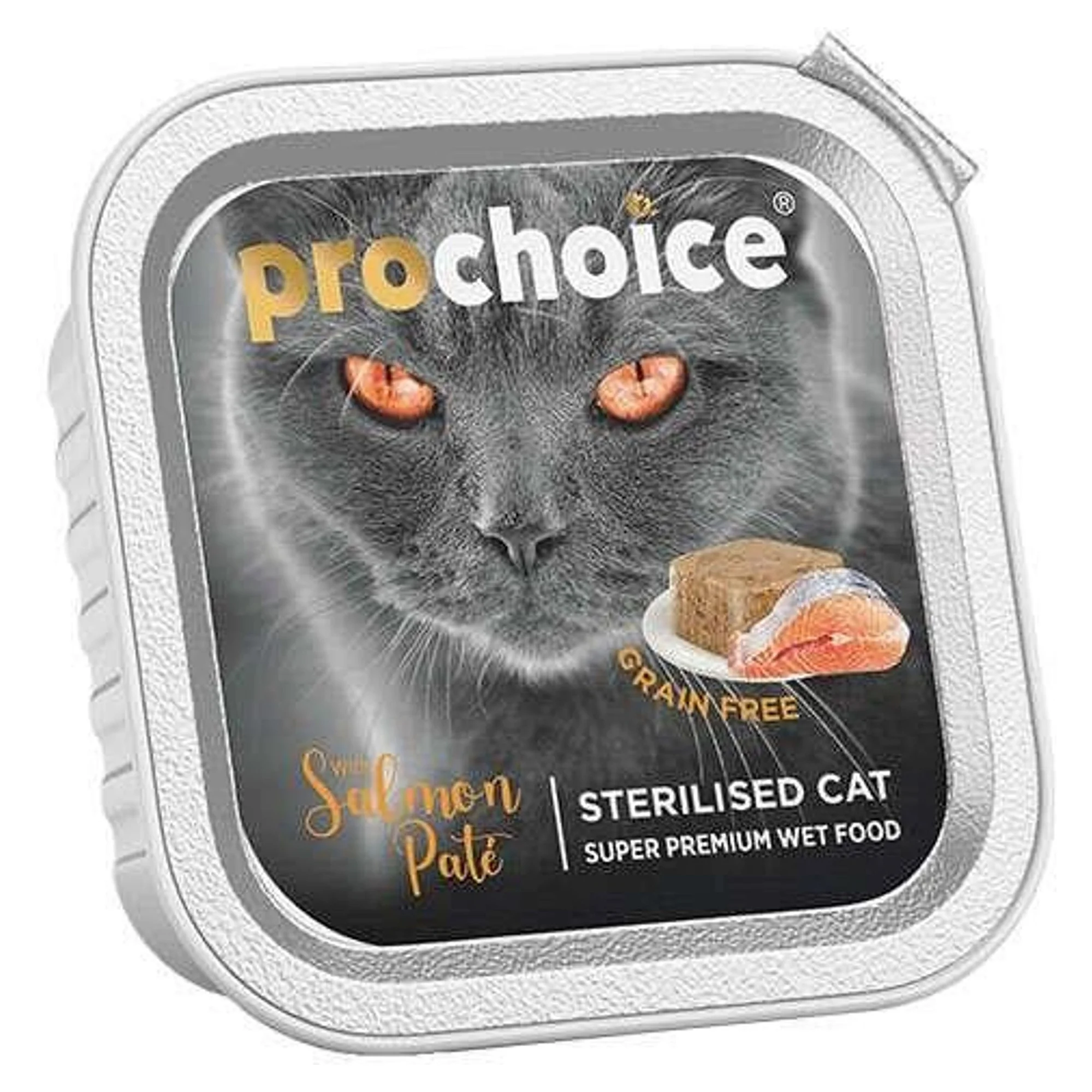 ProChoice ProChoice Somonlu Tahılsız Kısırlaştırılmış Yaş Kedi Maması 100 G