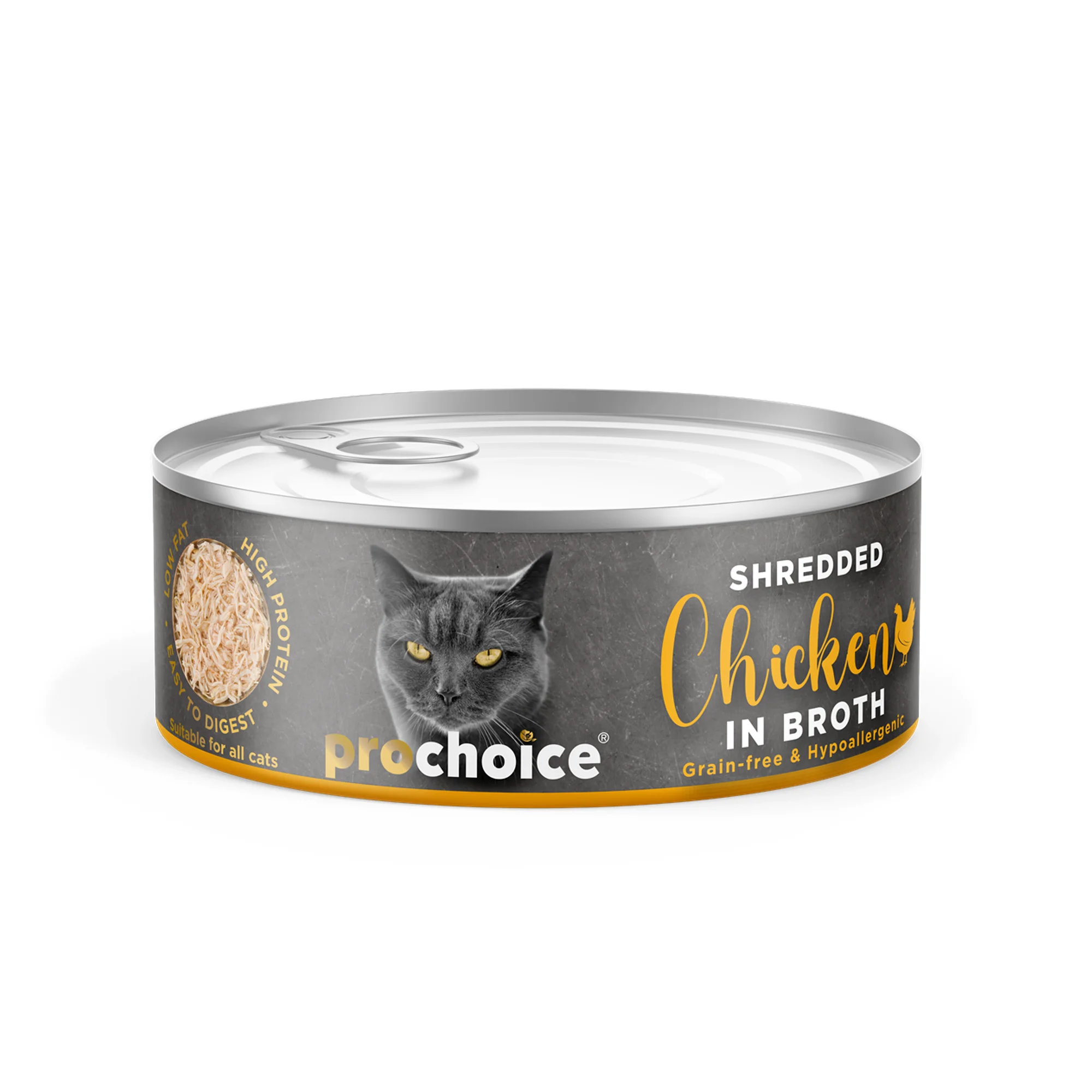 ProChoice ProChoice Deluxe Chicken in Broth Sos İçinde Tavuk Etli Tahılsız Yetişkin Kedi Konservesi 70G