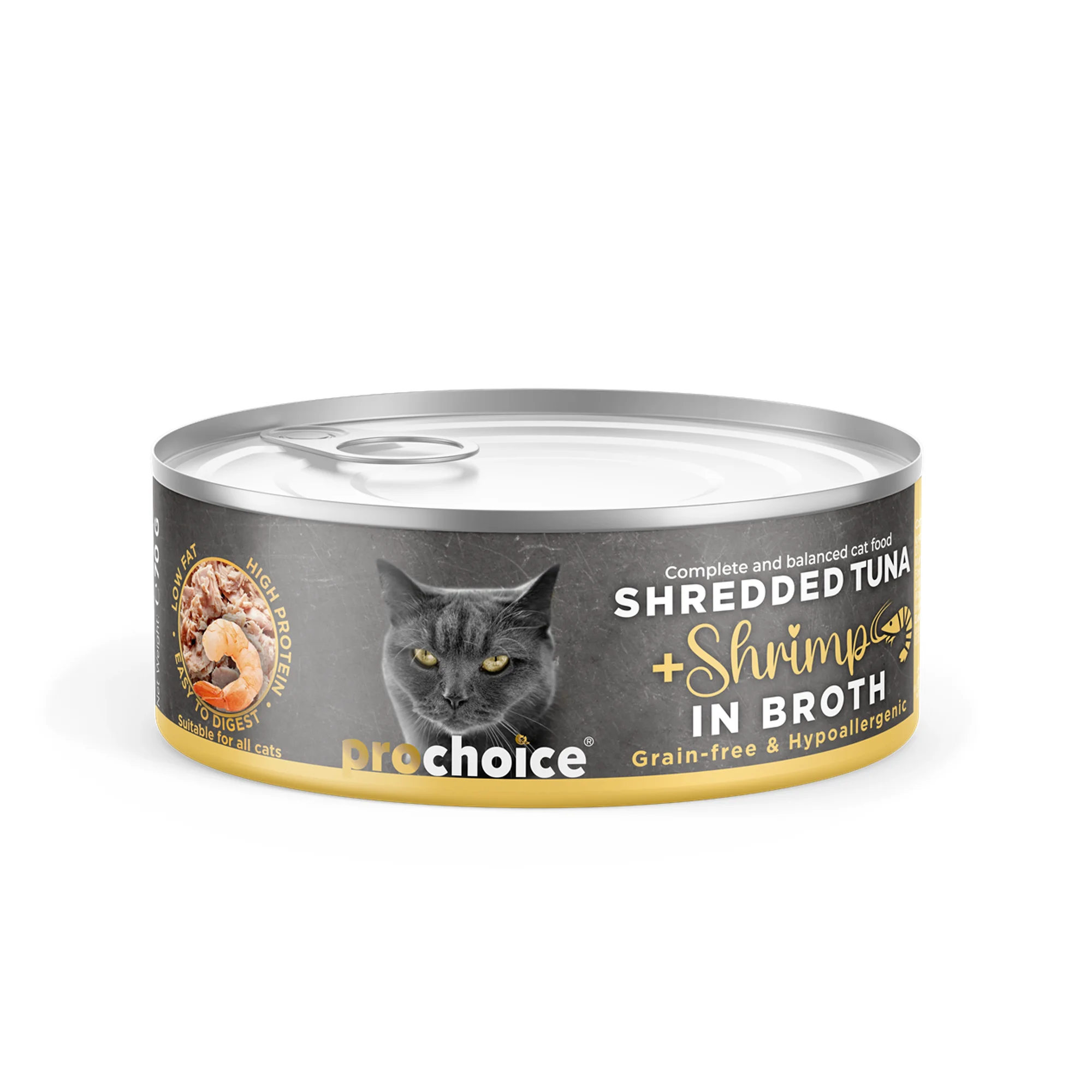 ProChoice ProChoice Deluxe Tuna&Shrimp in Broth Sos İçinde Ton Balıklı ve Karidesli Yetişkin Kedi Konservesi 70G