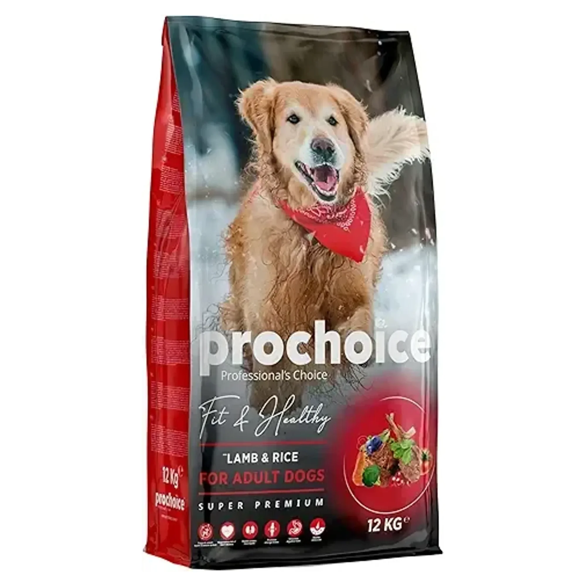 ProChoice ProChoice Fit&Healthy Pirinçli ve Kuzu Etli Yetişkin Köpek Maması 12 KG