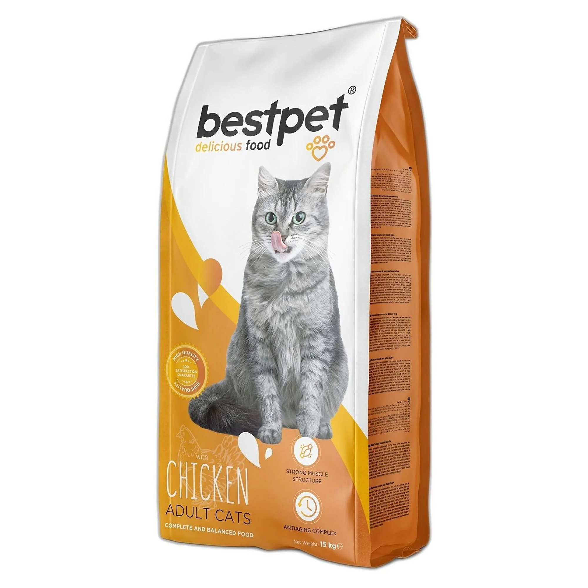 Bestpet Tavuk Etli ve Pirinçli Yetişkin Kedi Maması 15 KG