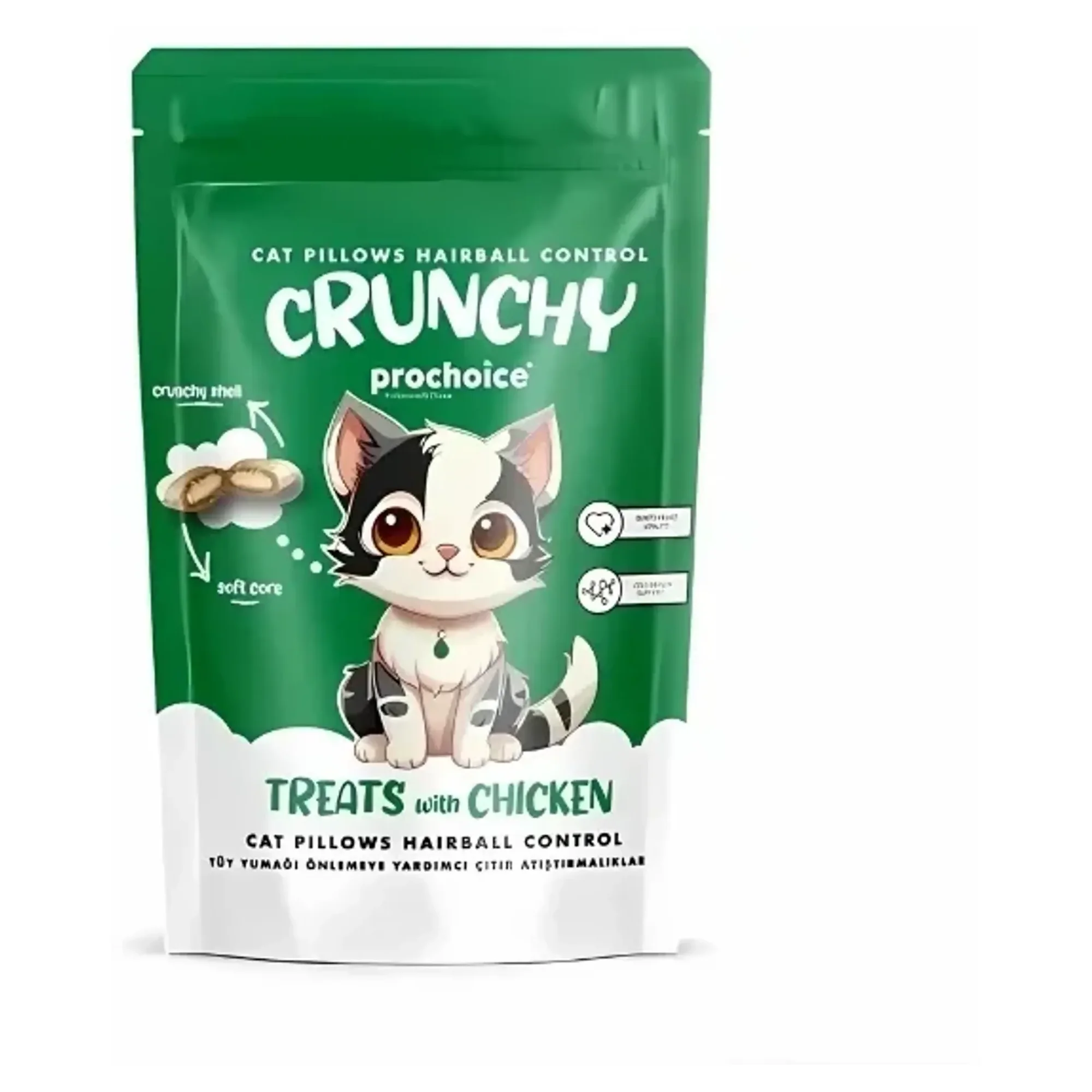 ProChoice ProChoice Crunchy Hairball Tüy Yumağı Kontrolü Tavuklu Kedi Ödül Maması 60 G