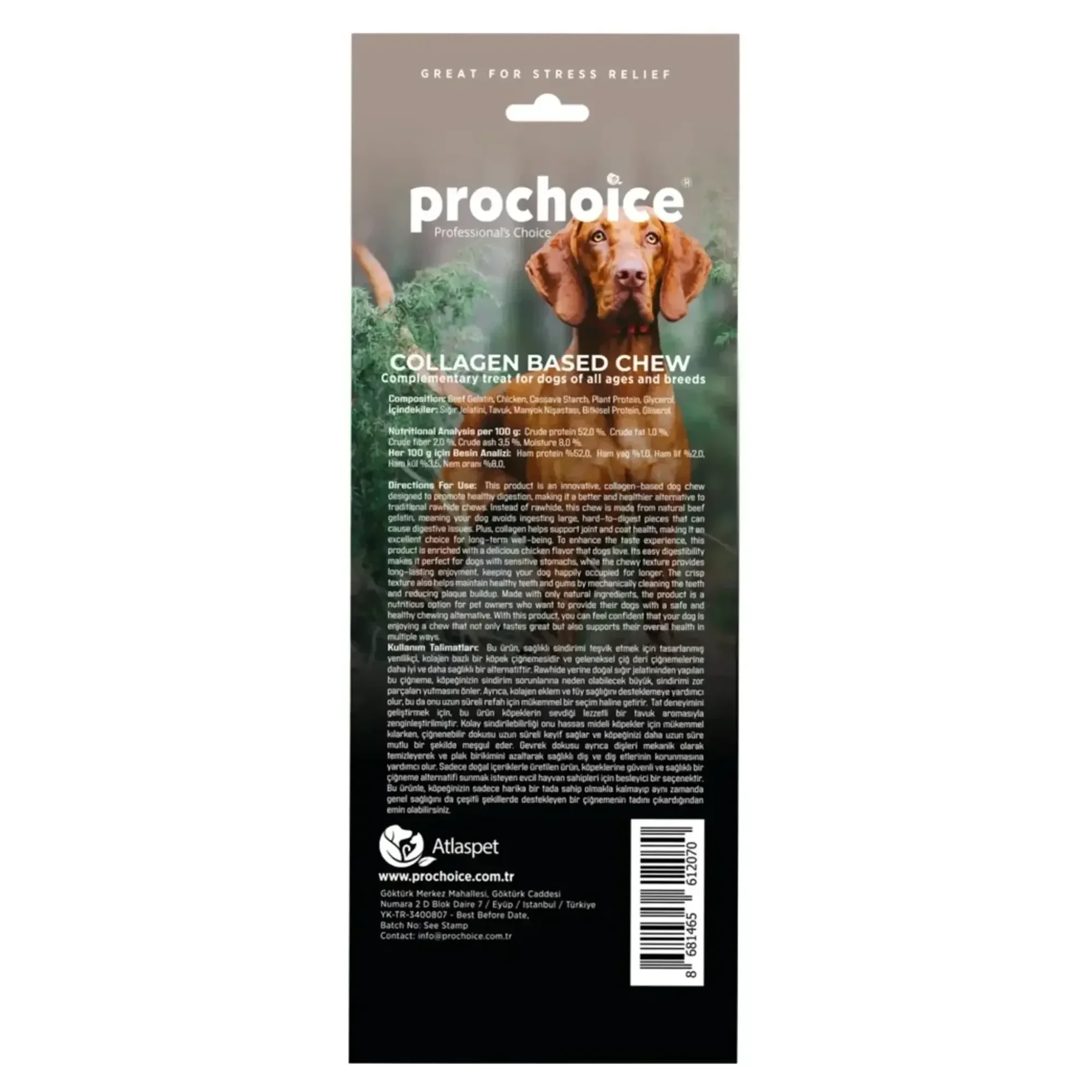 ProChoice ProChoice Natural Collagen Köpek Ödül Çiğneme Kemiği 3 Adet — Ödül Maması, 200 g — Görsel 2