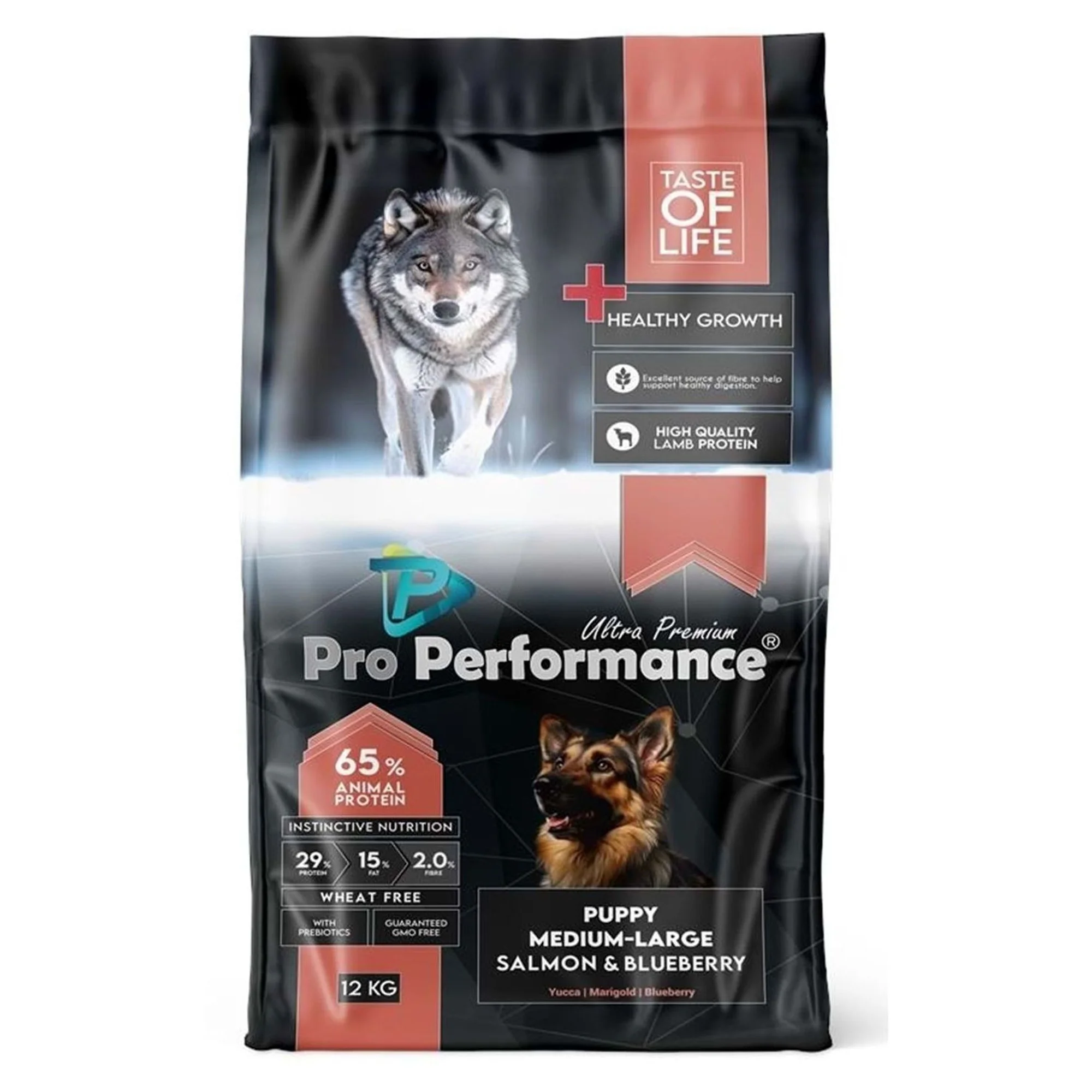 Pro Performance Puppy Dog Medium & Large Salmon & Blueberry 12 KG