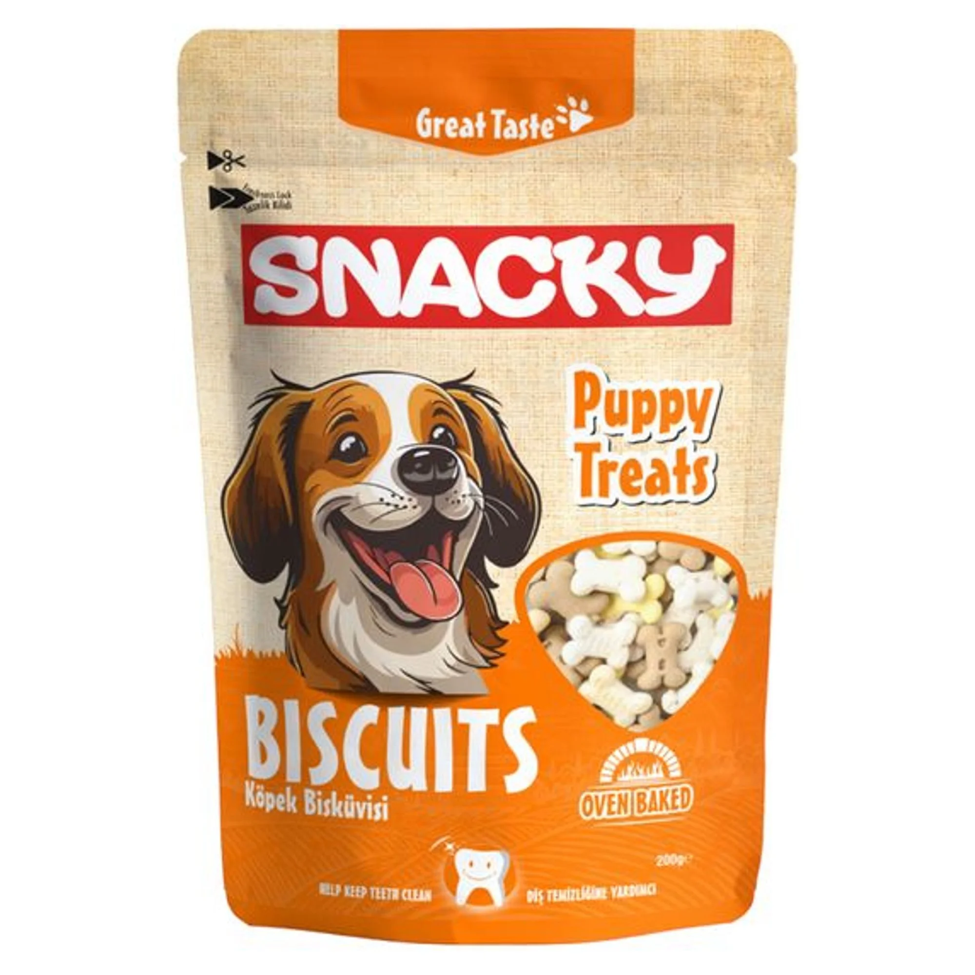 Snacky Snacky Tavuklu Köpek Bisküvisi 200 G