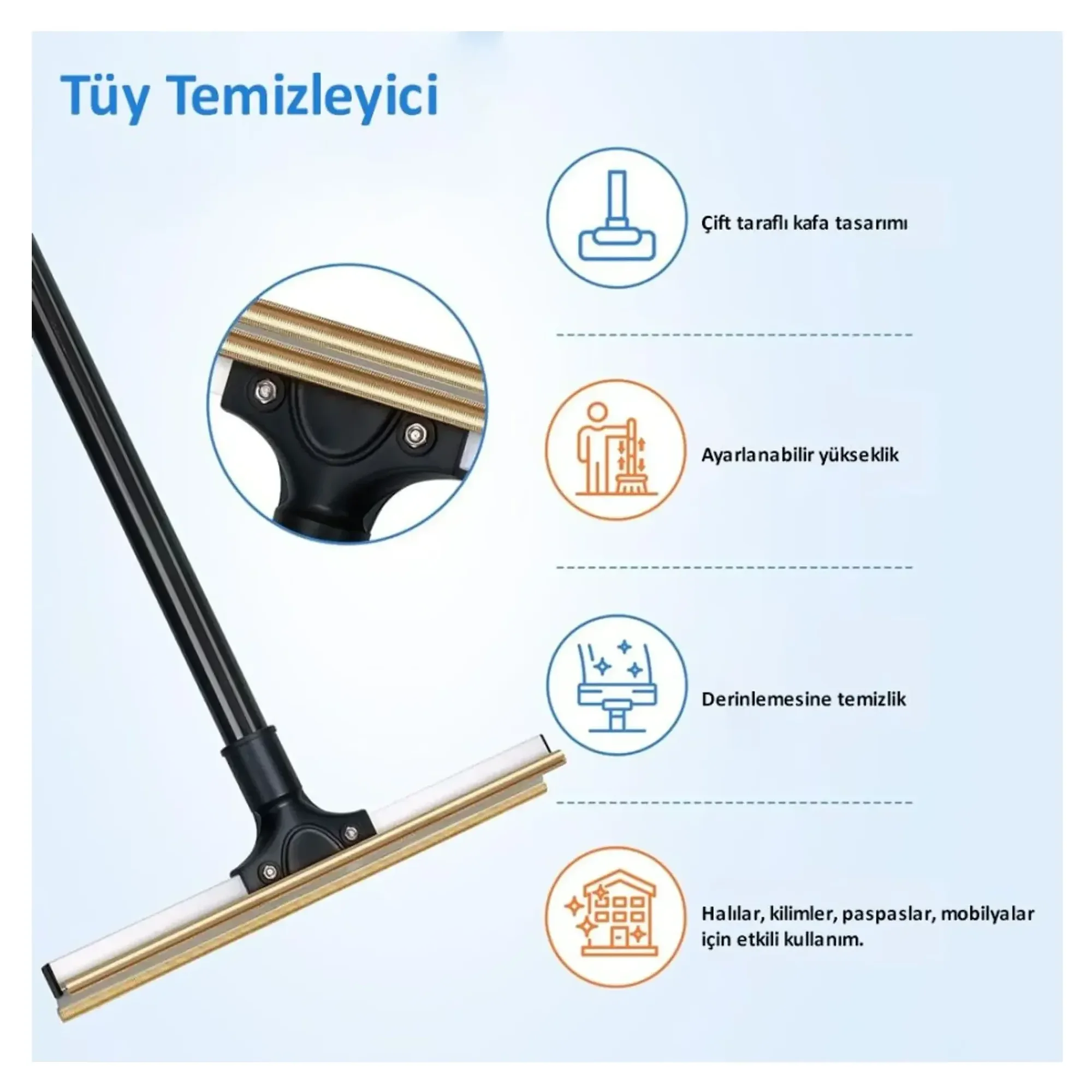 Flip İki Yüzü Bakır Kedi ve Köpek Tüy Toplayıcı — Temizlik Ürünleri, 200 g — Görsel 2